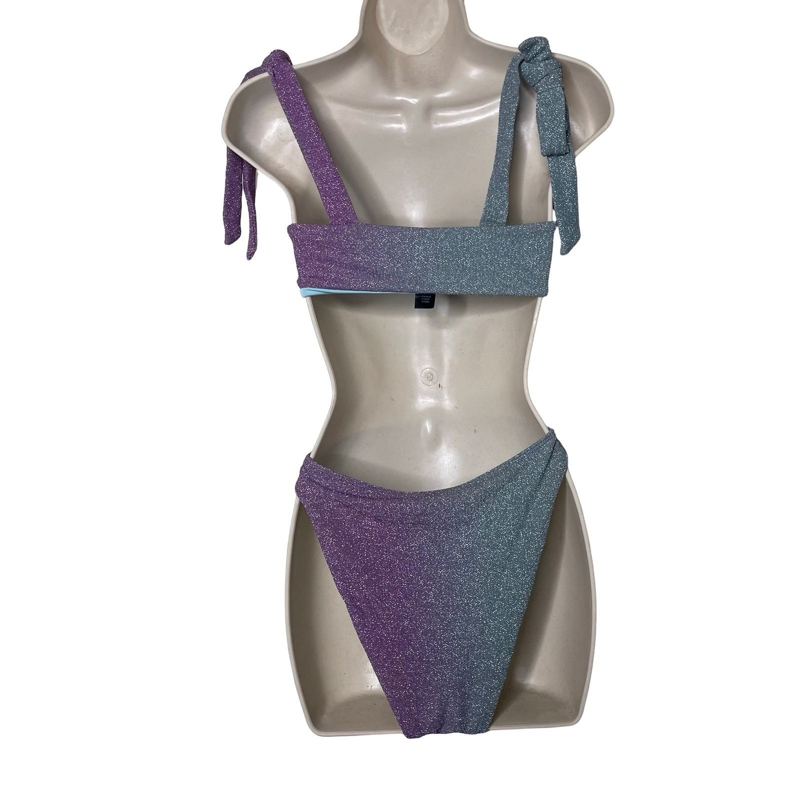 Beach Riot BEACH RIOT Avalon bikini top bottom Metalic Gemstone Ombre S Size ONE SIZE - 3 Thumbnail