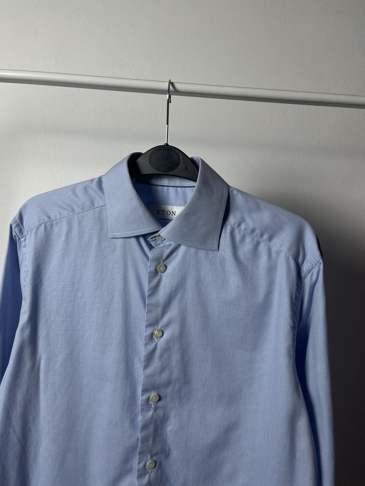 Eton Eton Blue Classic Button Up Long Sleeve Shirt Size US M / EU 48-50 / 2 - 2 Thumbnail