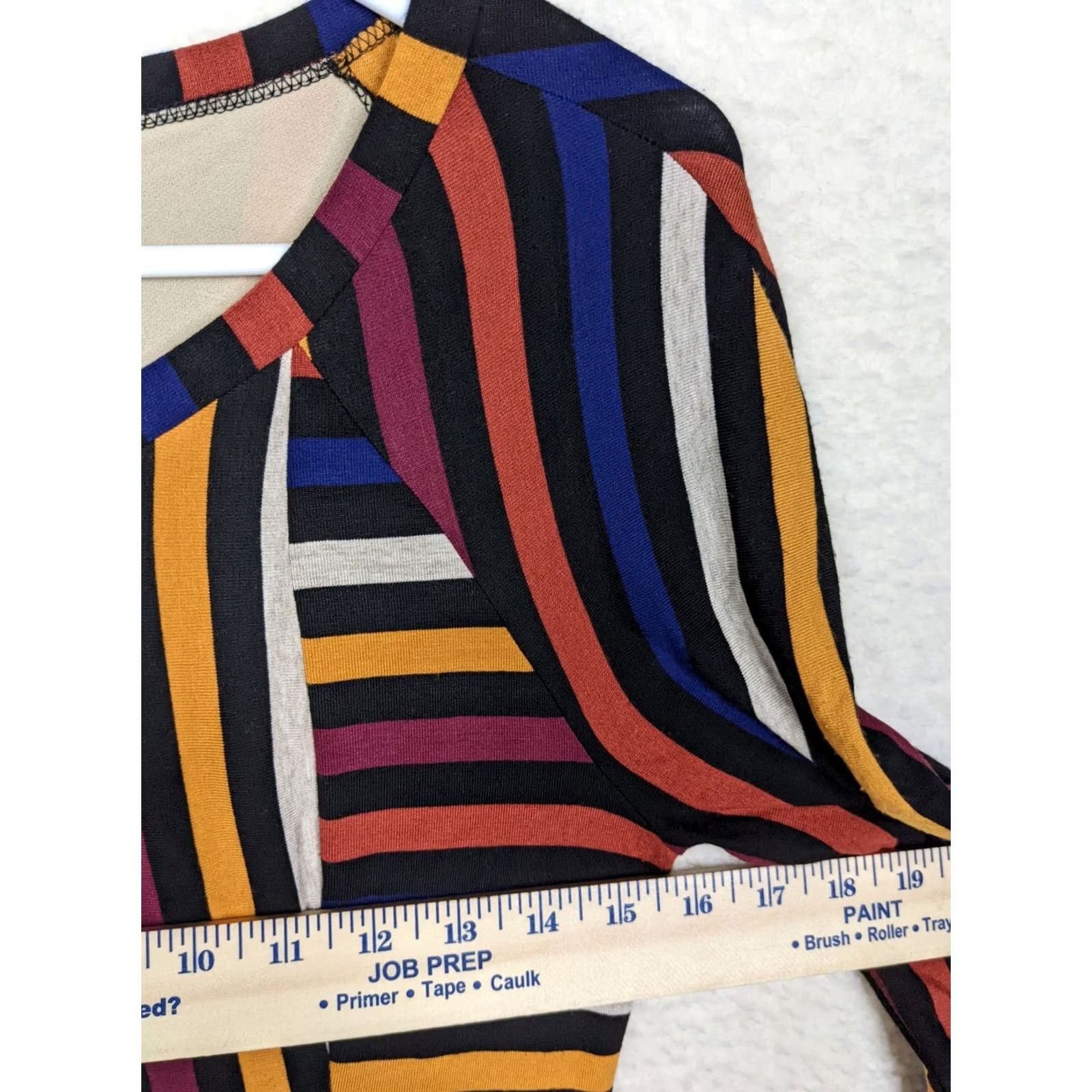 Rainbow Elana Kattan Rainbow Striped Elbow Sleeve Fit Flare Dress XS Size XS / US 0-2 / IT 36-38 - 4 Thumbnail