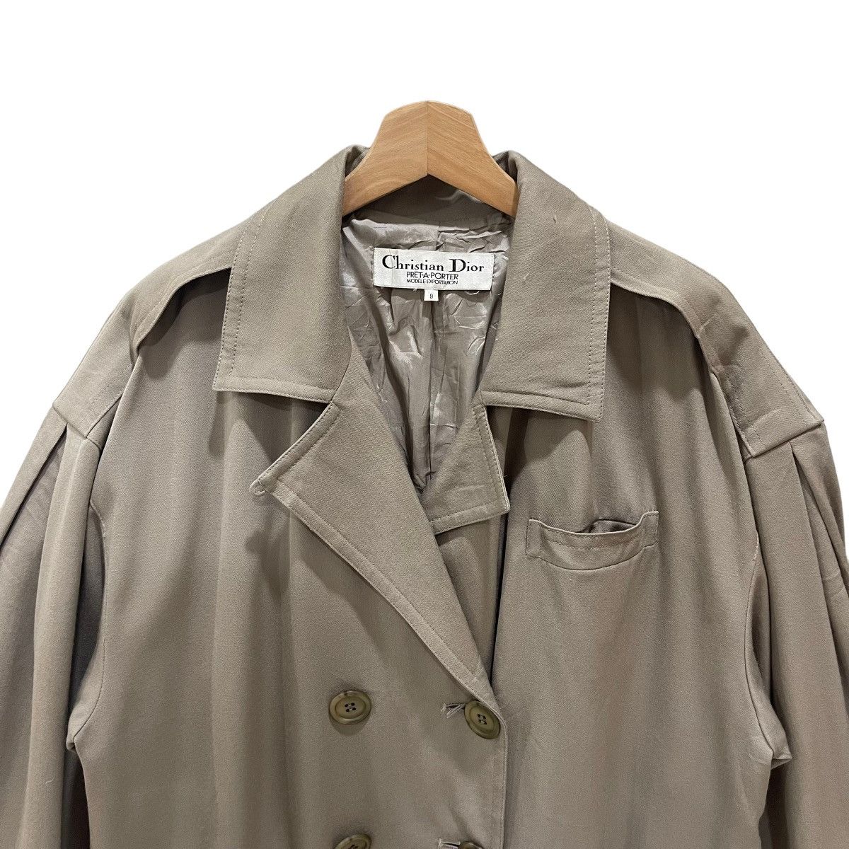 Vintage 80s Christian Dior PRÊT-A-PORTER Trench Coat Jacket