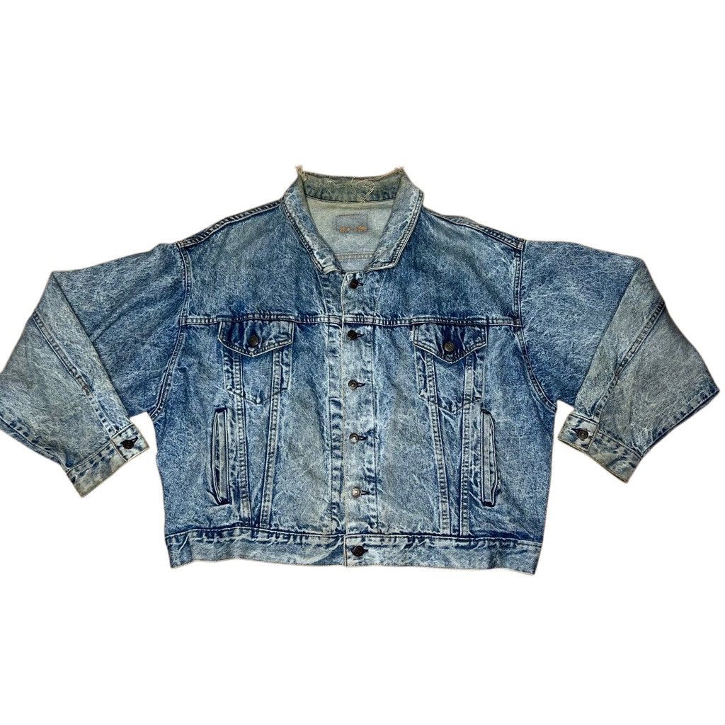 Levi's × Levi's Vintage Clothing × Vintage VTG 80s Levi’s Acid Wash Denim Trucker Jacket XL Thrashed Size XL / US 12-14 / IT 48-50 - 3 Thumbnail