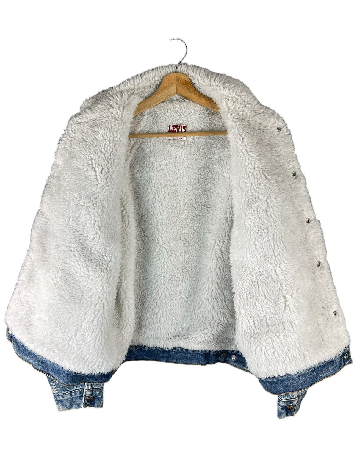Levi's Levis Stamp 521 Lined Sherpa Trucker Denim Vintage Jacket Size US L / EU 52-54 / 3 - 9 Thumbnail