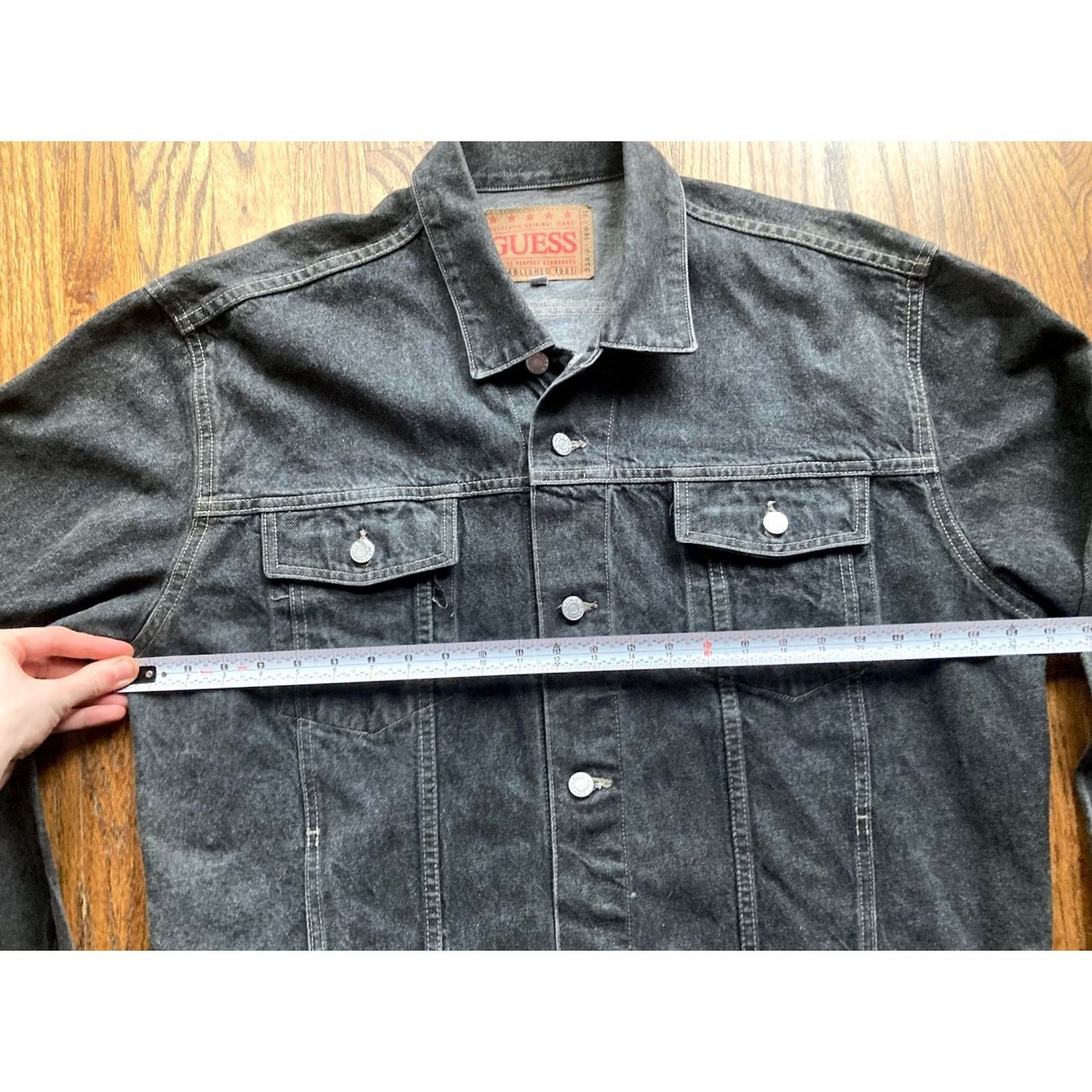 Guess Vintage Guess Denim Jacket Mens 2XL Black Trucker USA Made Georges Marciano 80s Size US XXL / EU 58 / 5 - 7 Thumbnail