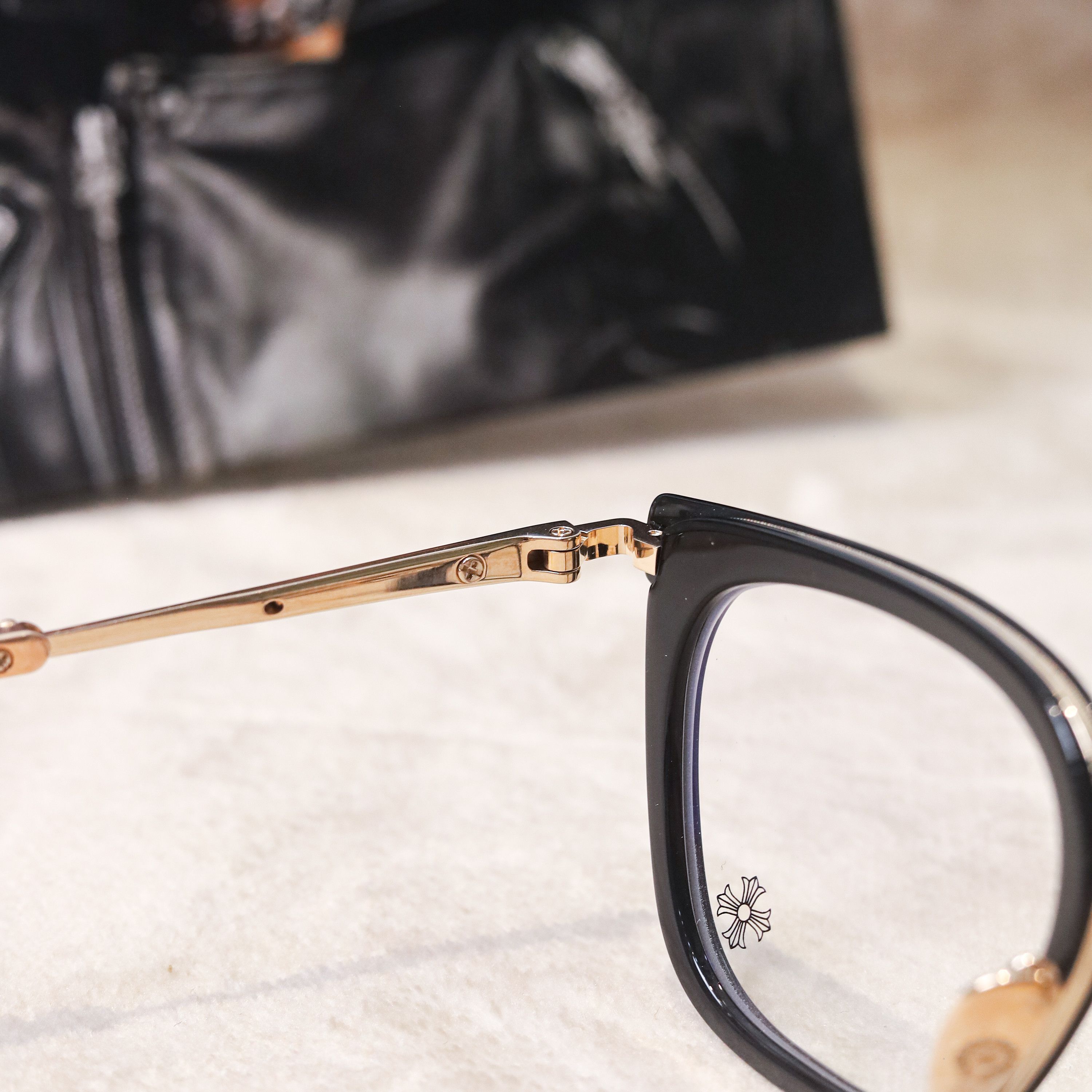 Chrome Hearts CHROME HEARTS STRAPADICTOME BLACK/GOLD PLATED Size ONE SIZE - 6 Thumbnail