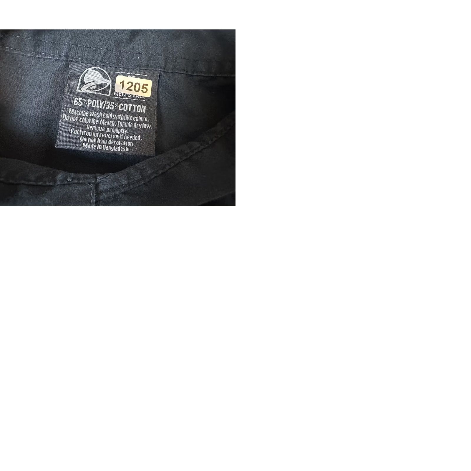 Bell Taco Bell Shirt Men XLT Long Sleeve Button Up Employee Uniform Fast Food FLAW Size US XL / EU 56 / 4 - 10 Thumbnail