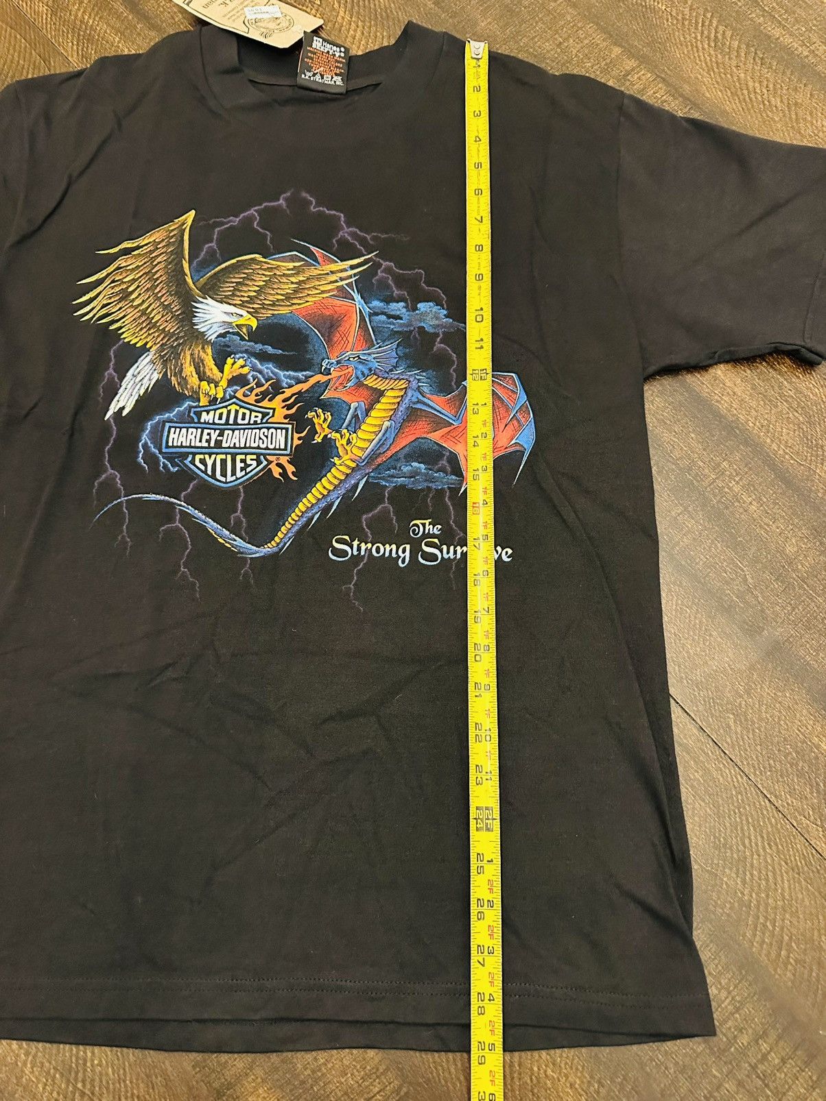 Harley Davidson Vtg Harley-Davidson Mens Tshirt Strong Survive-LRG Size US L / EU 52-54 / 3 - 6 Thumbnail