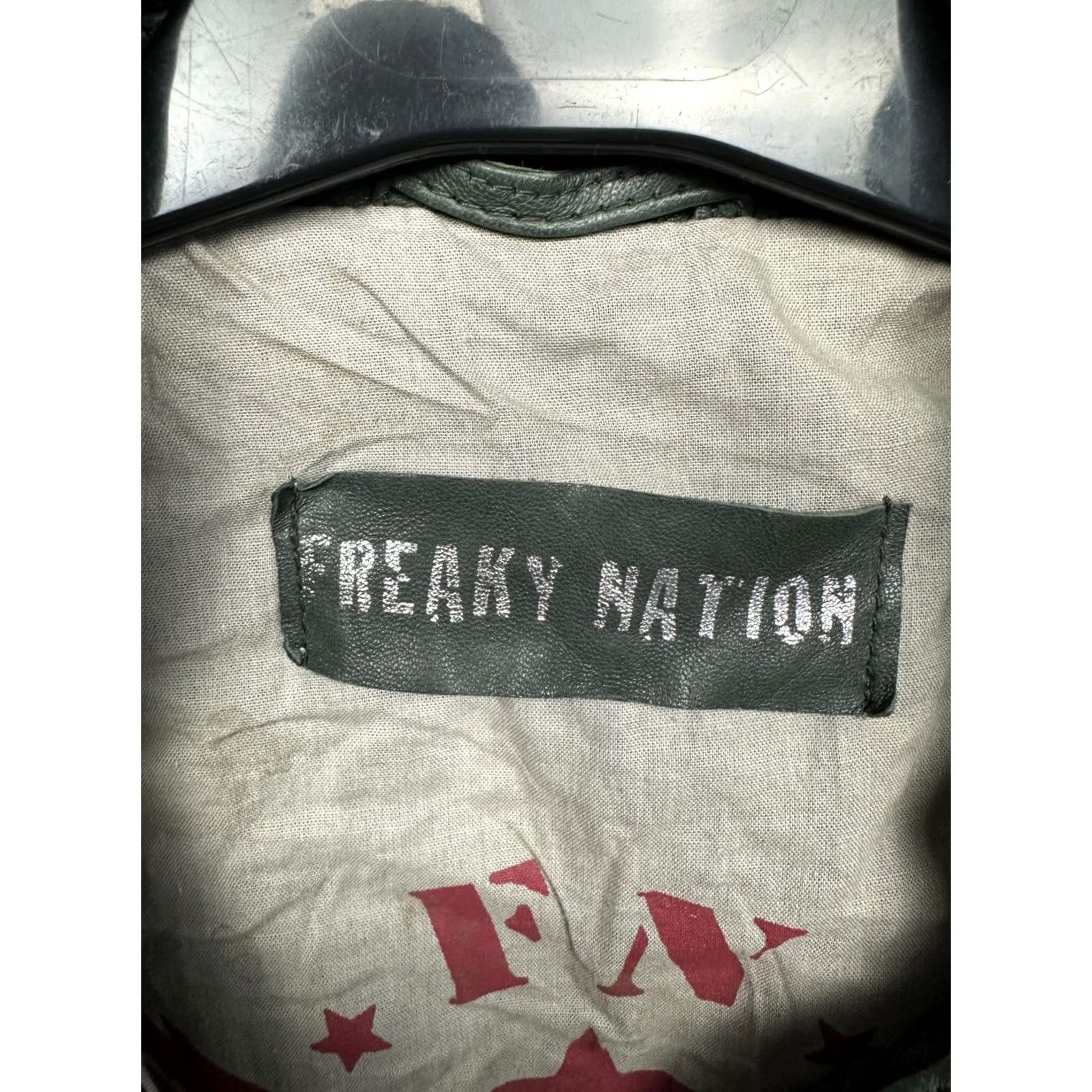 Vintage Freaky Nation Womens Biker Leather Jacket XL Size Jacket Size XL / US 12-14 / IT 48-50 - 5 Thumbnail