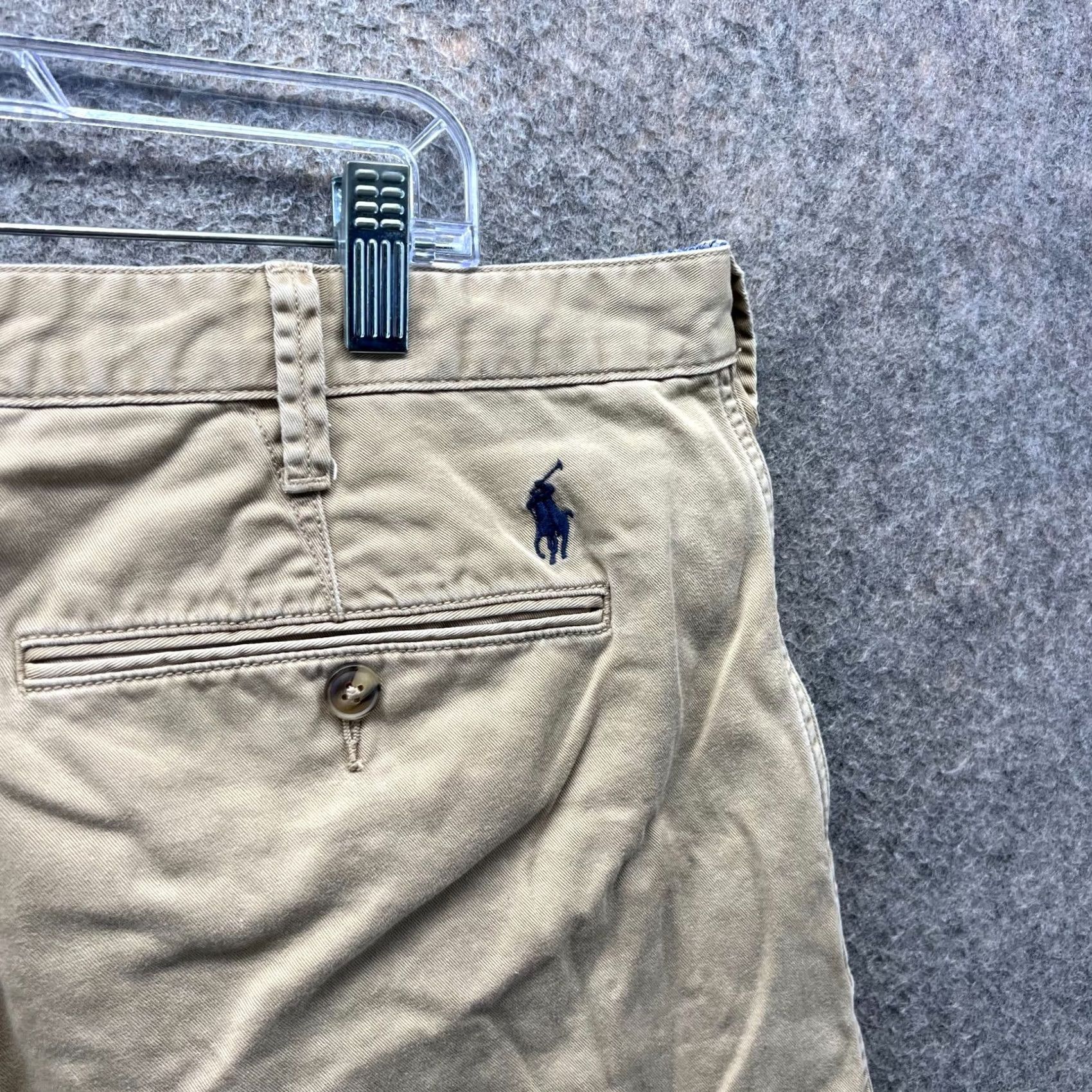 Polo Ralph Lauren Polo Ralph Lauren Shorts Men 36 Khaki Chino Flat Front Relaxed Cotton Tan Beige Pocketed 8in Inseam Casual Travel Vintage: No Mens Size US M / EU 48-50 / 2 - 6 Thumbnail