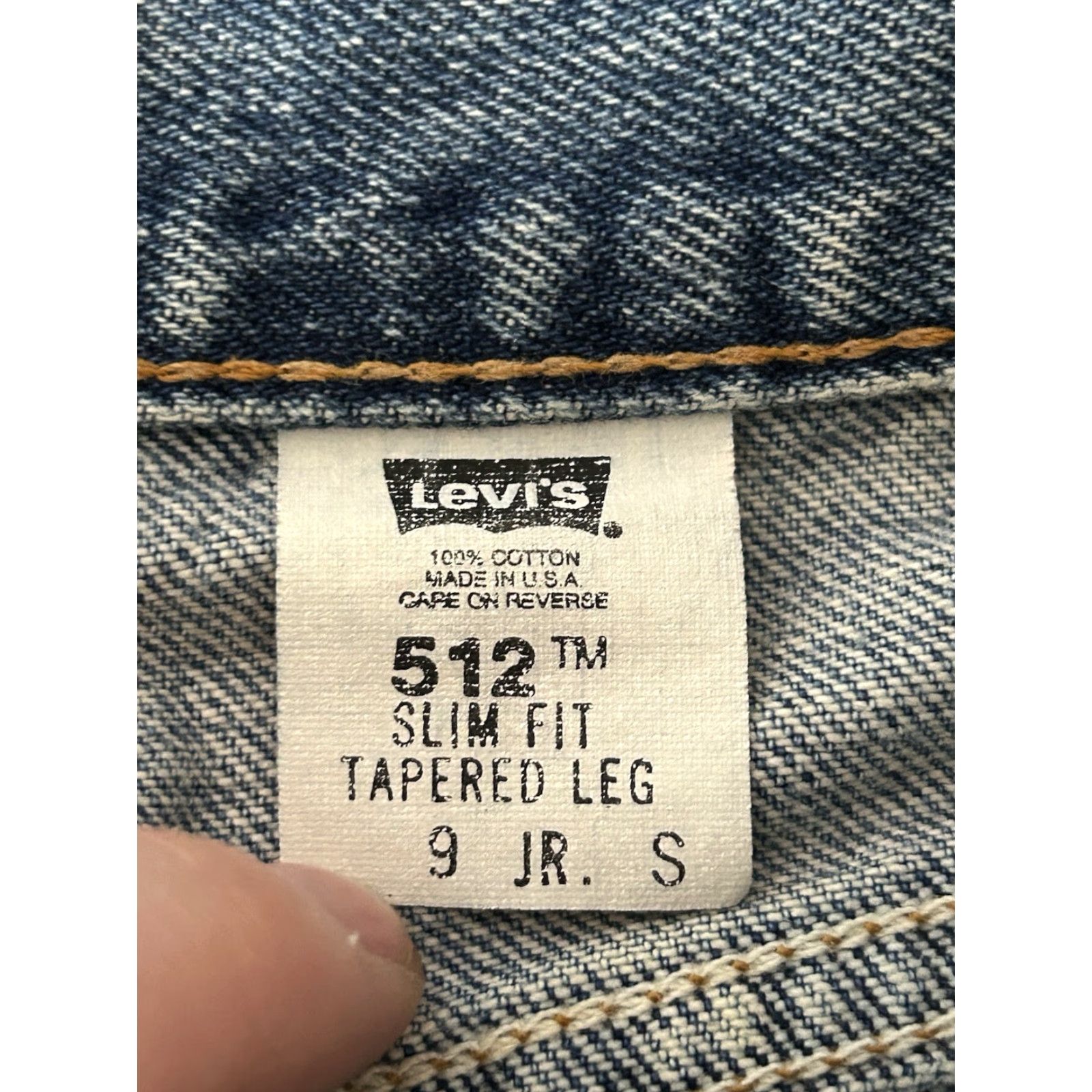 Levi's VINTAGE Levi's 512 Slim Fit Straight Leg Jeans Blue High Rise Juniors 9 Size 30" / US 8 / IT 44 - 6 Thumbnail