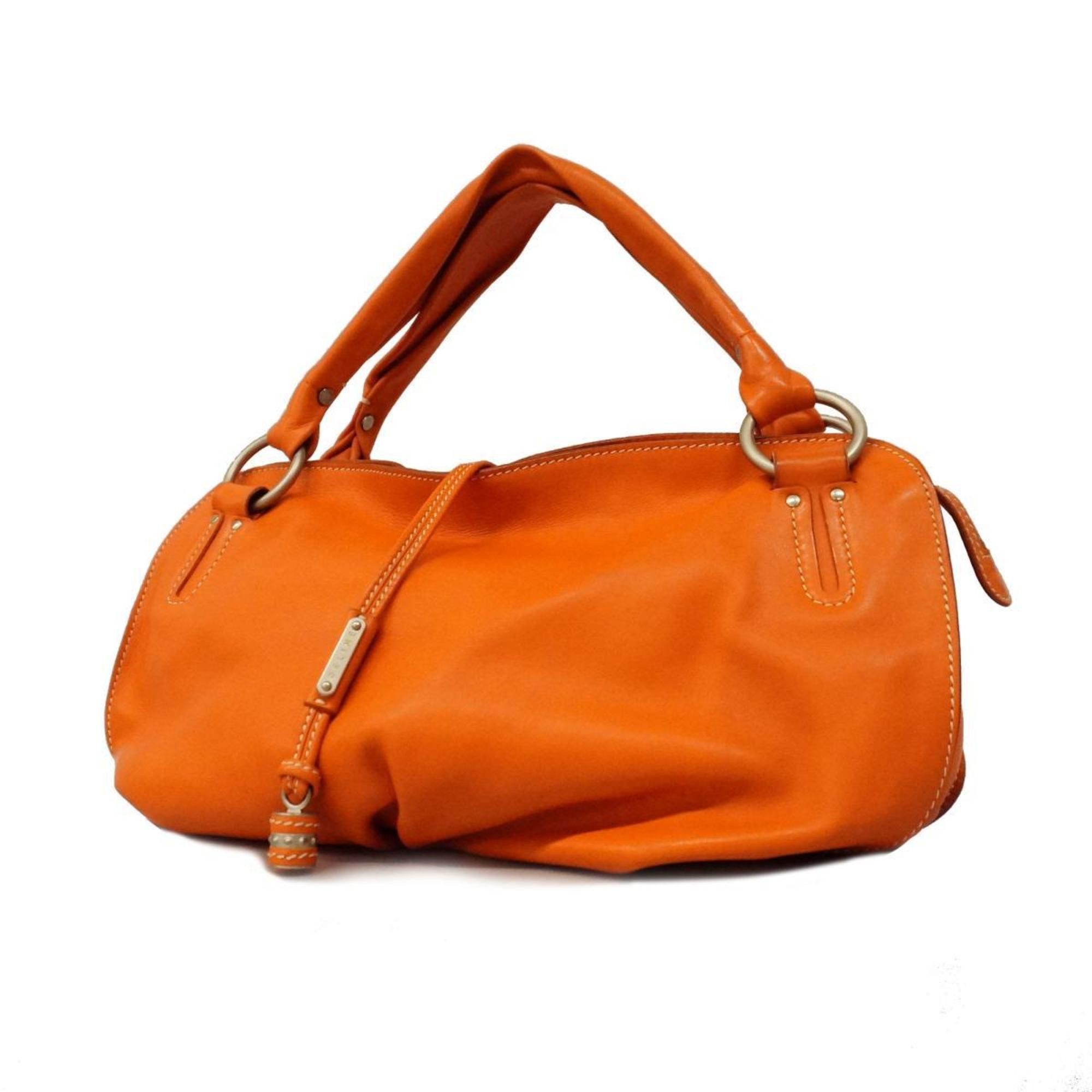 image of Celine Handbag Bittersweet Leather Orange Ladies, Women's