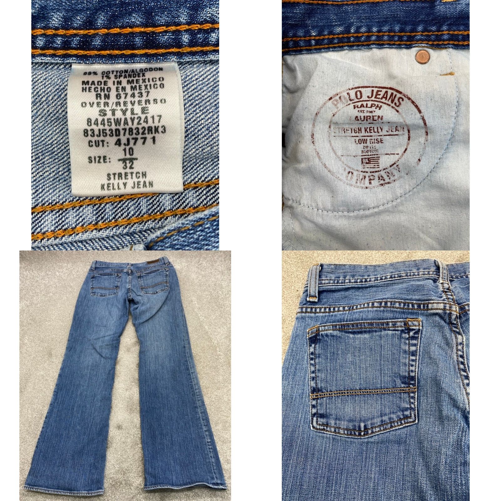 Polo Ralph Lauren Polo Ralph Lauren Jeans Women's 10 Bootcut Denim 5818 Stretch 5-Pocket blue Regular Rise 9" Inseam 31" Moderate Wash Size 32" / US 10 / IT 46 - 8 Thumbnail