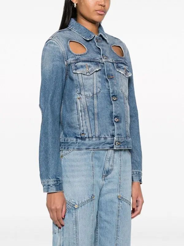 Off-White o1y1125 Denim Jacket in Blue Size S / US 4 / IT 40 - 2 Thumbnail