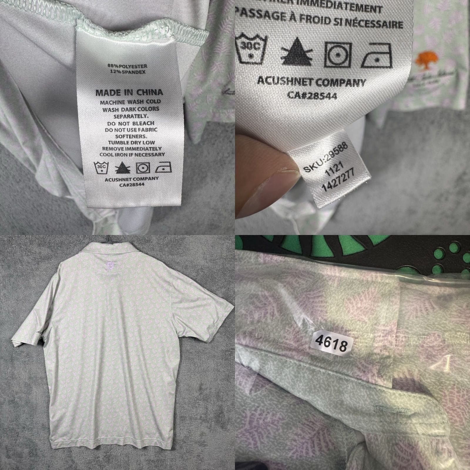 Footjoy FootJoy Polo Shirt Mens XL Golf Floral All Over Print Stretch Wicking Preppy Size US XL / EU 56 / 4 - 8 Thumbnail