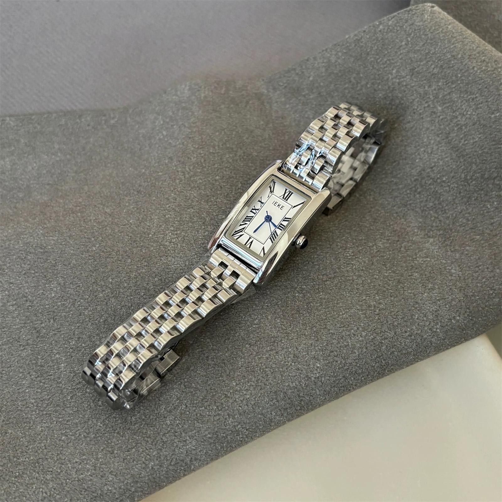 Jewelry Rectangular Face Wristwatch, Classic Gold Watch Size ONE SIZE - 1 Thumbnail