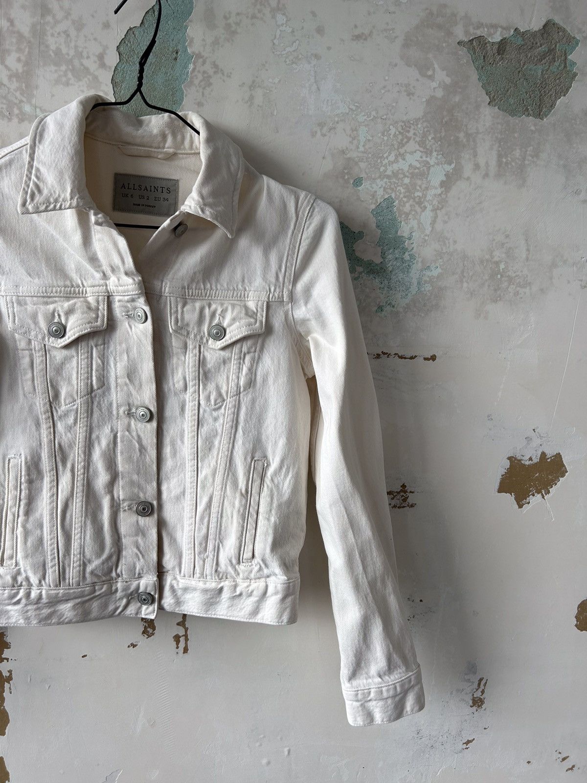 Allsaints ALL SAINTS MILK DENIM JACKET Size XS / US 0-2 / IT 36-38 - 2 Thumbnail