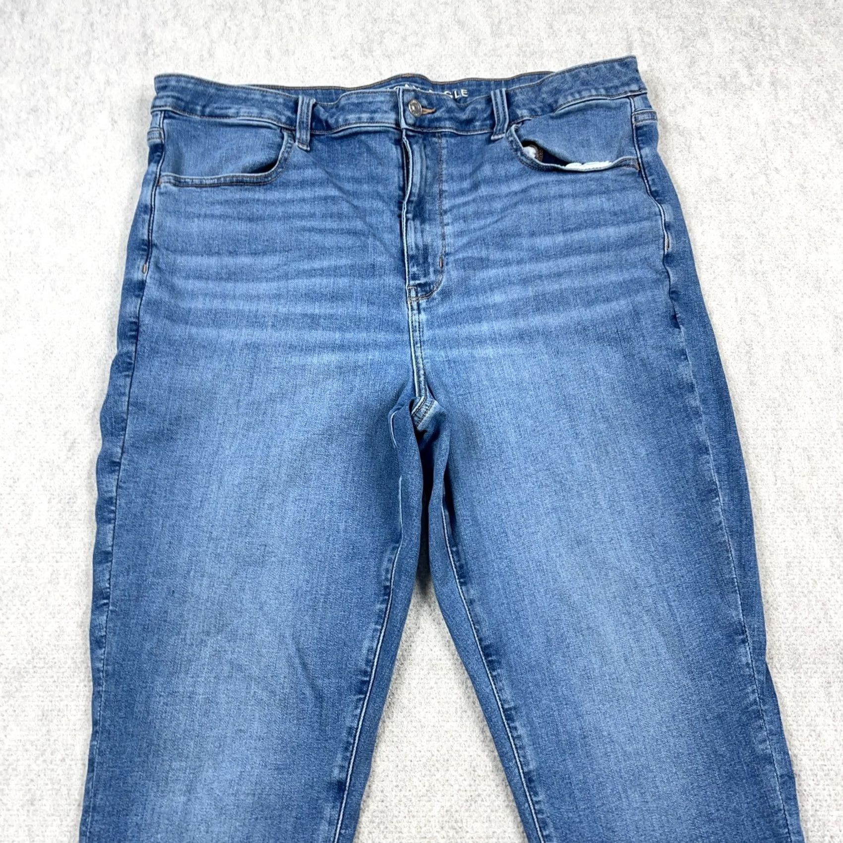 American Eagle Outfitters American Eagle Outfitters Jeans Women 18 Super High Rise Jegging Med Wash Size 40" / US 18 - 4 Thumbnail