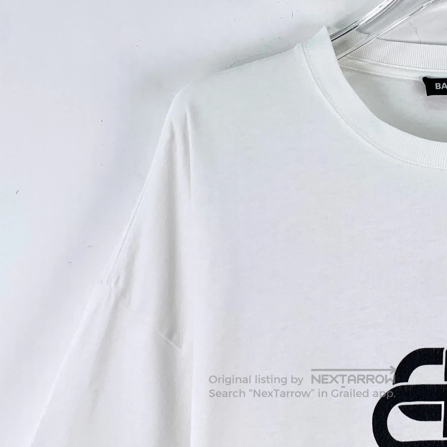 Balenciaga Balenciaga White logo letter print cotton round neck short Size US XS / EU 42 / 0 - 3 Thumbnail