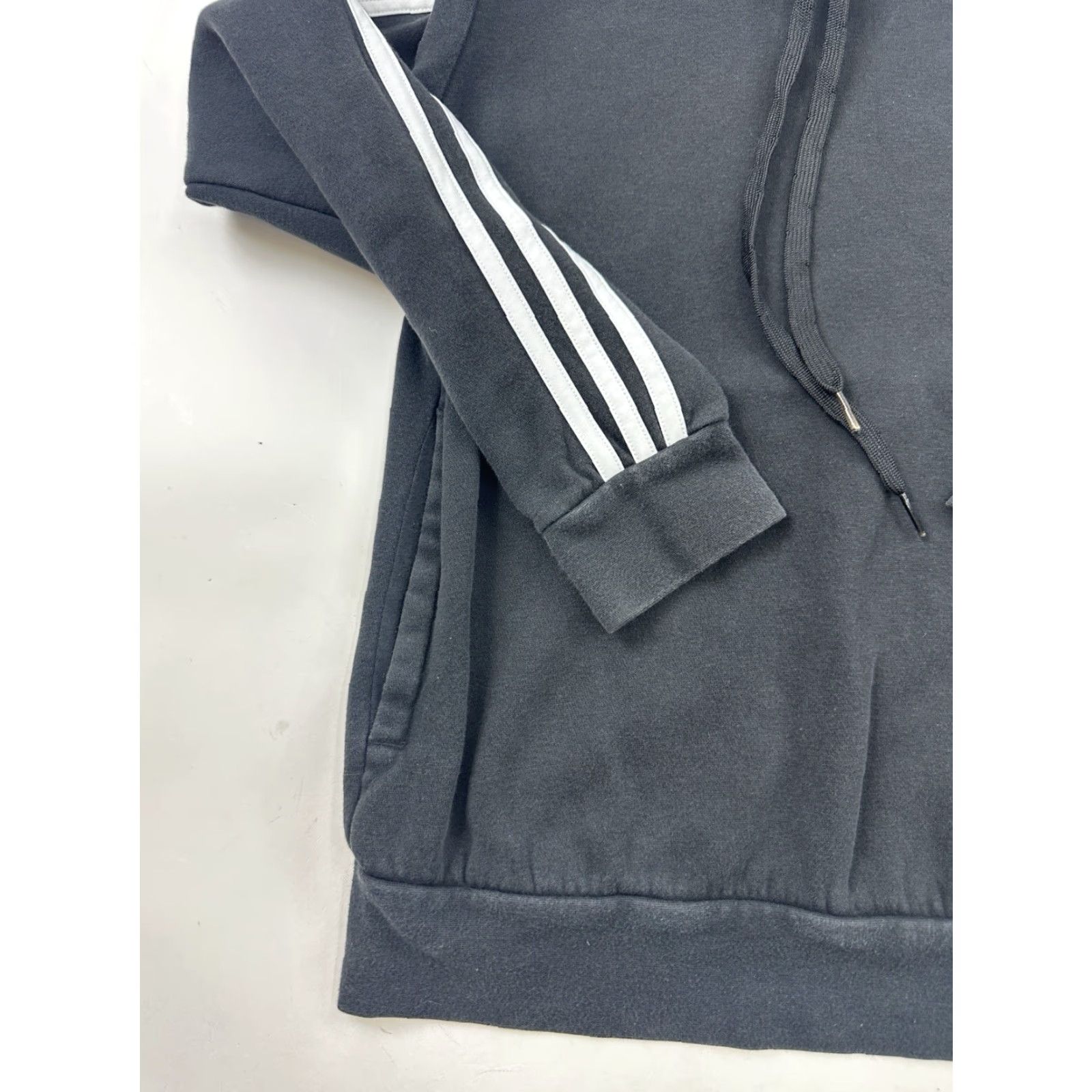 Adidas Adidas Hoodie Sweatshirt Womens XS Black Pullover Long Sleeve Zip Pockets Casual Activewear Size XS / US 0-2 / IT 36-38 - 2 Thumbnail