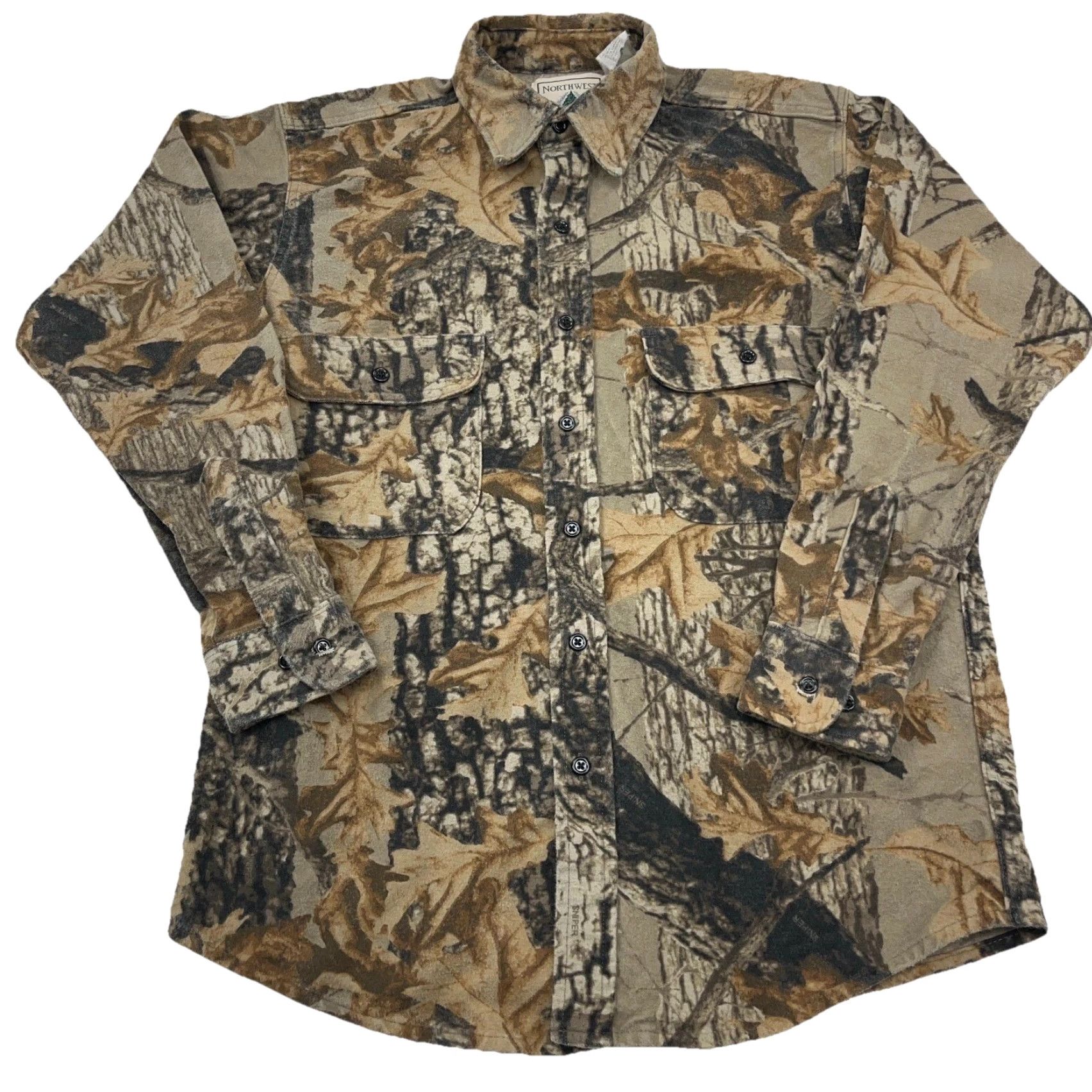 CLOT VINTAGE Northwest Territory Shirt Men Medium Camo Flannel Cotton Button-Up Crewneck? Size US M / EU 48-50 / 2 - 4 Thumbnail