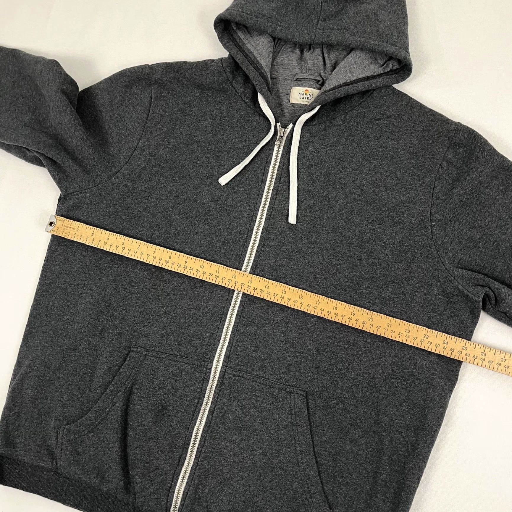 Marine Layer Marine Layer Jacket Mens XL Hoodie Sweatshirt Full Zip Lined Gray Casual Active Winter Spring Fall Outdoor Classic Handcrafted? No Sigh. Size US XL / EU 56 / 4 - 5 Thumbnail