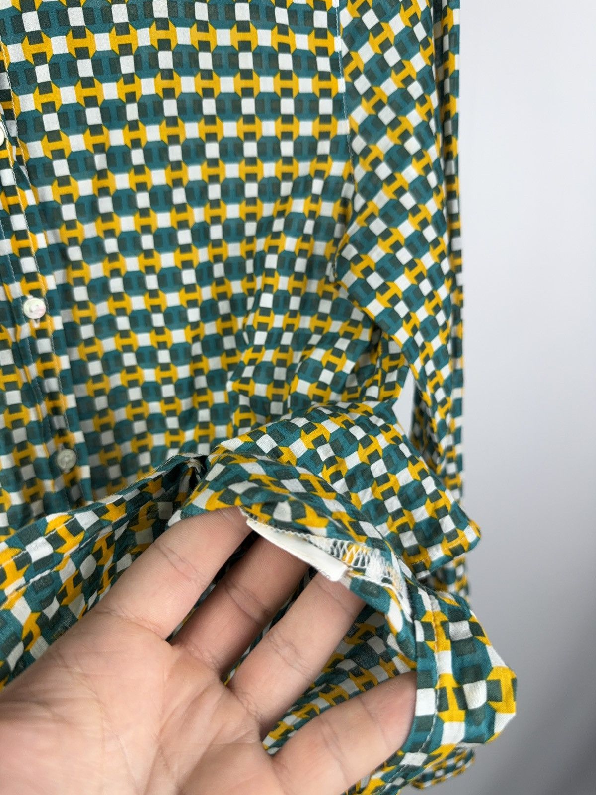 United Colors Of Benetton Vntg Retro United Colors Of Benetton Luxury Mesh Long Shirt Size M / US 6-8 / IT 42-44 - 7 Thumbnail