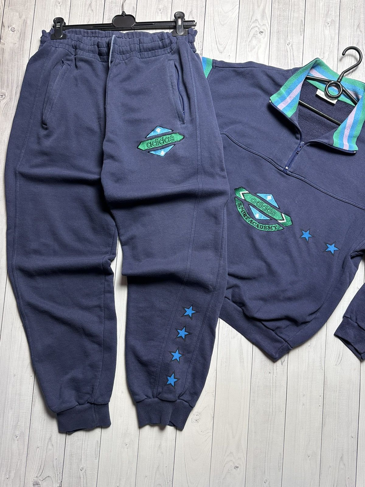 Vintage Vintage adidas track suit sport academy size S logo rare Size US S / EU 44-46 / 1 - 5 Thumbnail