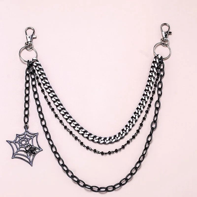 Vintage Black Metal Pants Chain Size ONE SIZE - 2 Thumbnail