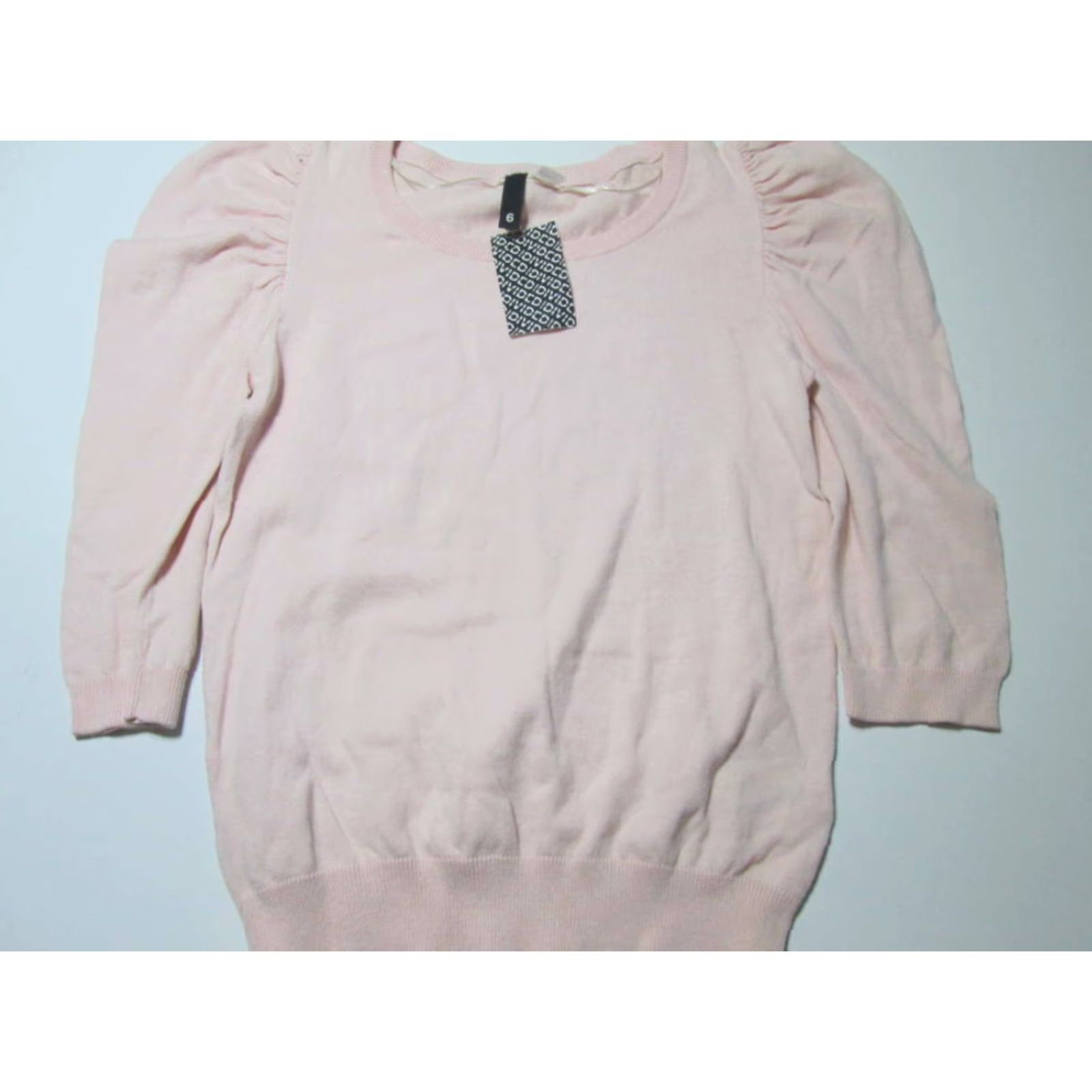 H&M H&M Womens Sweater Light Pink 3/4 Sleeve Round Neck Pullover NWT Size 6 Regular Long Sleeve Casual Pullover Size M / US 6-8 / IT 42-44 - 2 Thumbnail