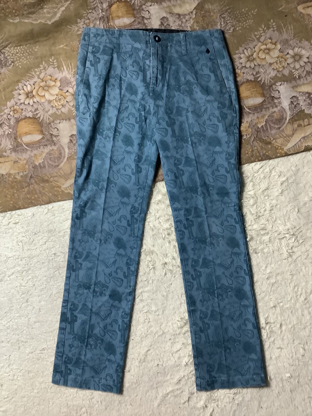 Volcom Vintage Volcom Fullprint Multicolour Pants Size US 31 - 1 Thumbnail
