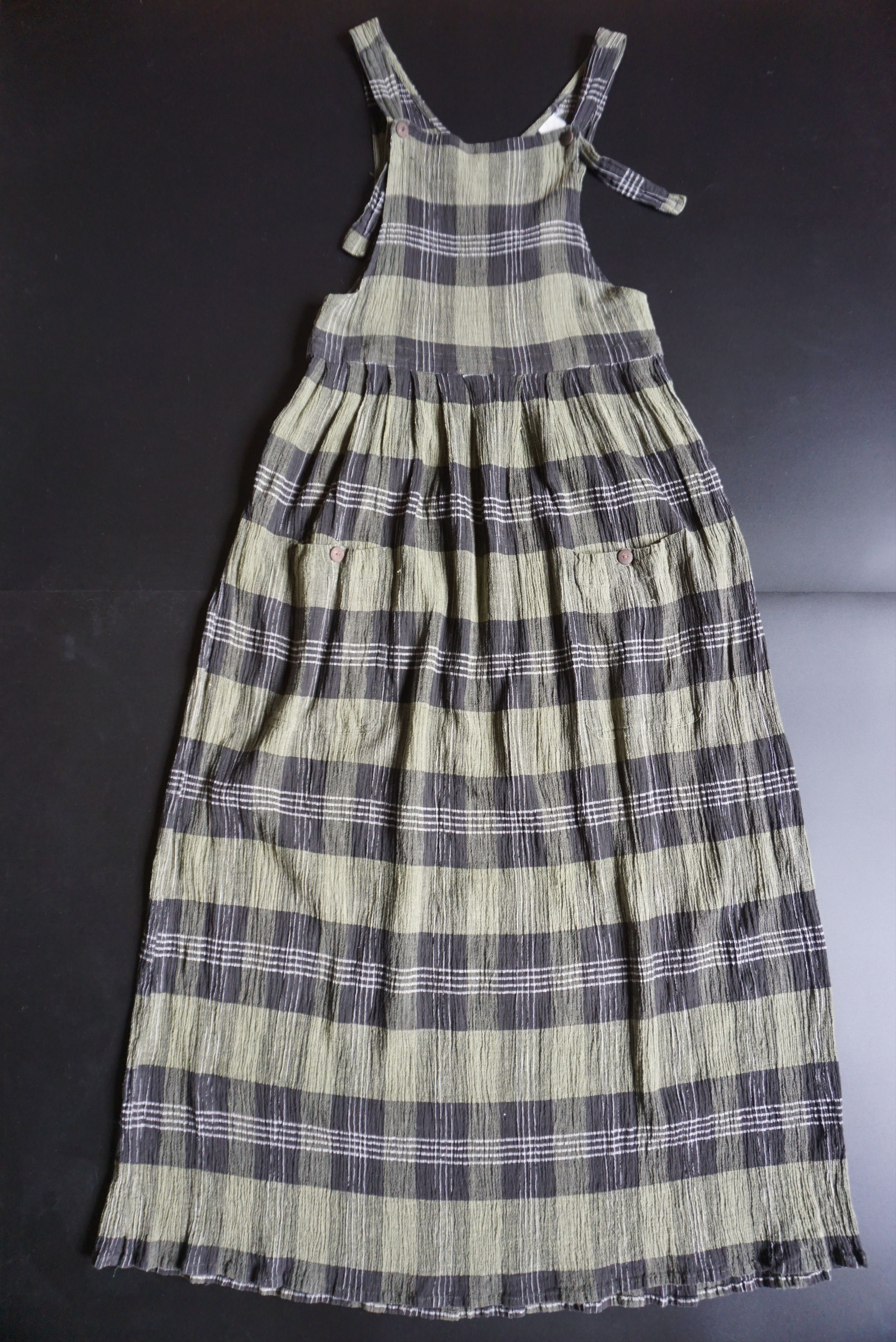 Retrofit Together true vintage dress M 4/6 90's dungaree pinafore Size M / US 6-8 / IT 42-44 - 11 Thumbnail