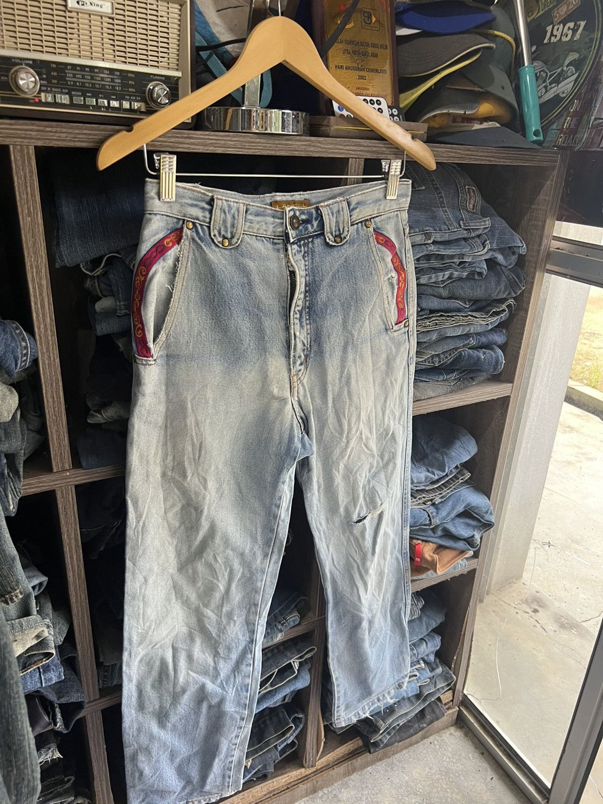 Lancel 🔥Vintage Lancel Distressed Denim Size US 28 / EU 44 - 8 Thumbnail