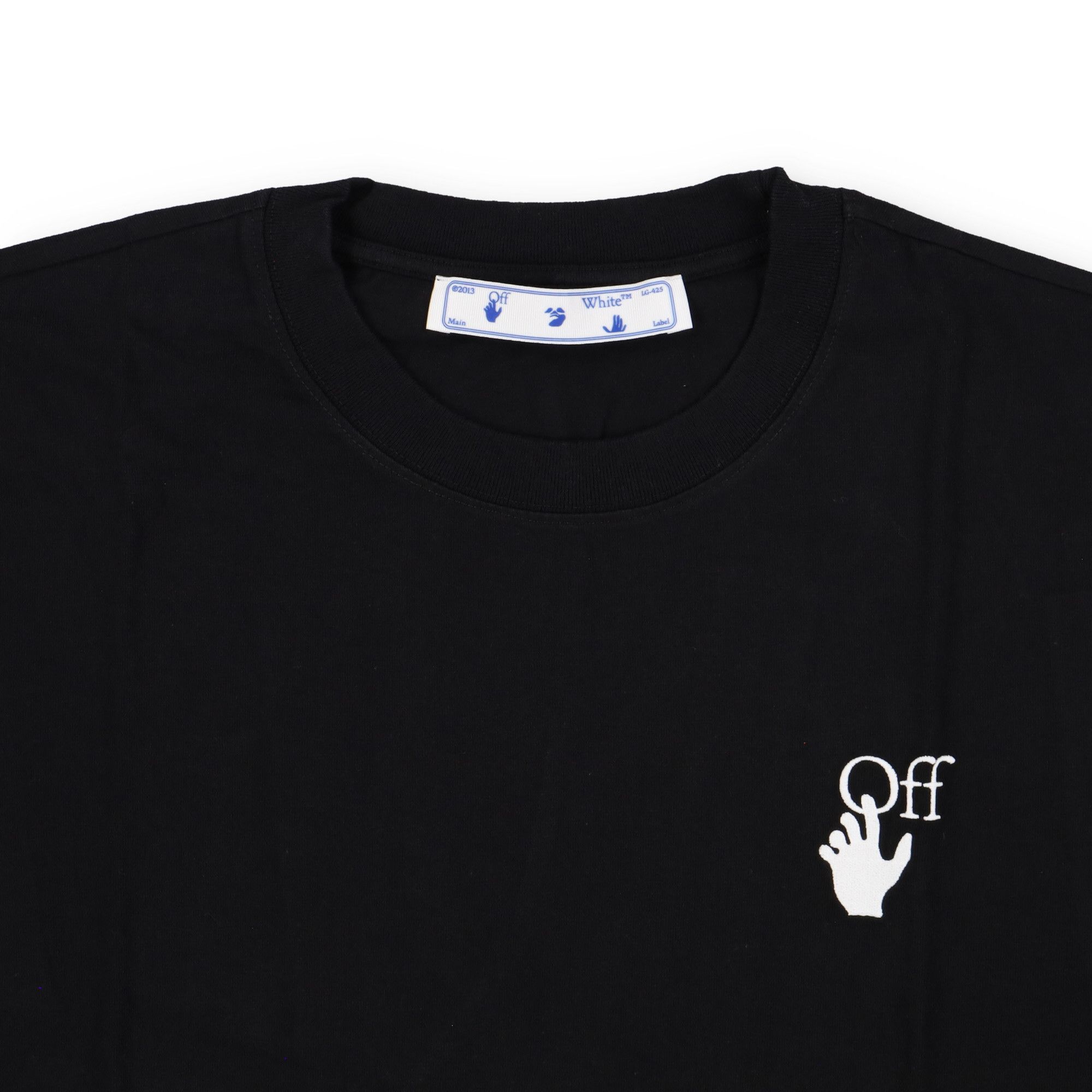 Off-White Black Embroidered Cut Here Logo Oversized Skate T-Shirt Size US XXL / EU 58 / 5 - 5 Thumbnail