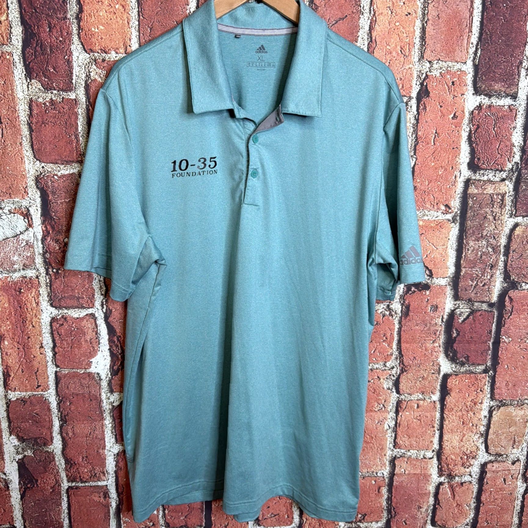 Adidas Adidas Polo Shirt Golf Foundation XL Green Men Polo Short Sleeve Collared - (Note: ensure no extra punctuation) Size US XL / EU 56 / 4 - 2 Thumbnail