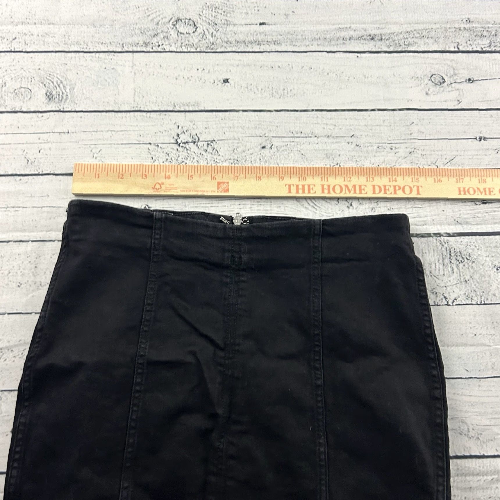 Free People Free People Mini Skirt Women 8 Black Denim Skirt Short Mini Womens 8 Black Denim Size 30" / US 8 / IT 44 - 3 Thumbnail