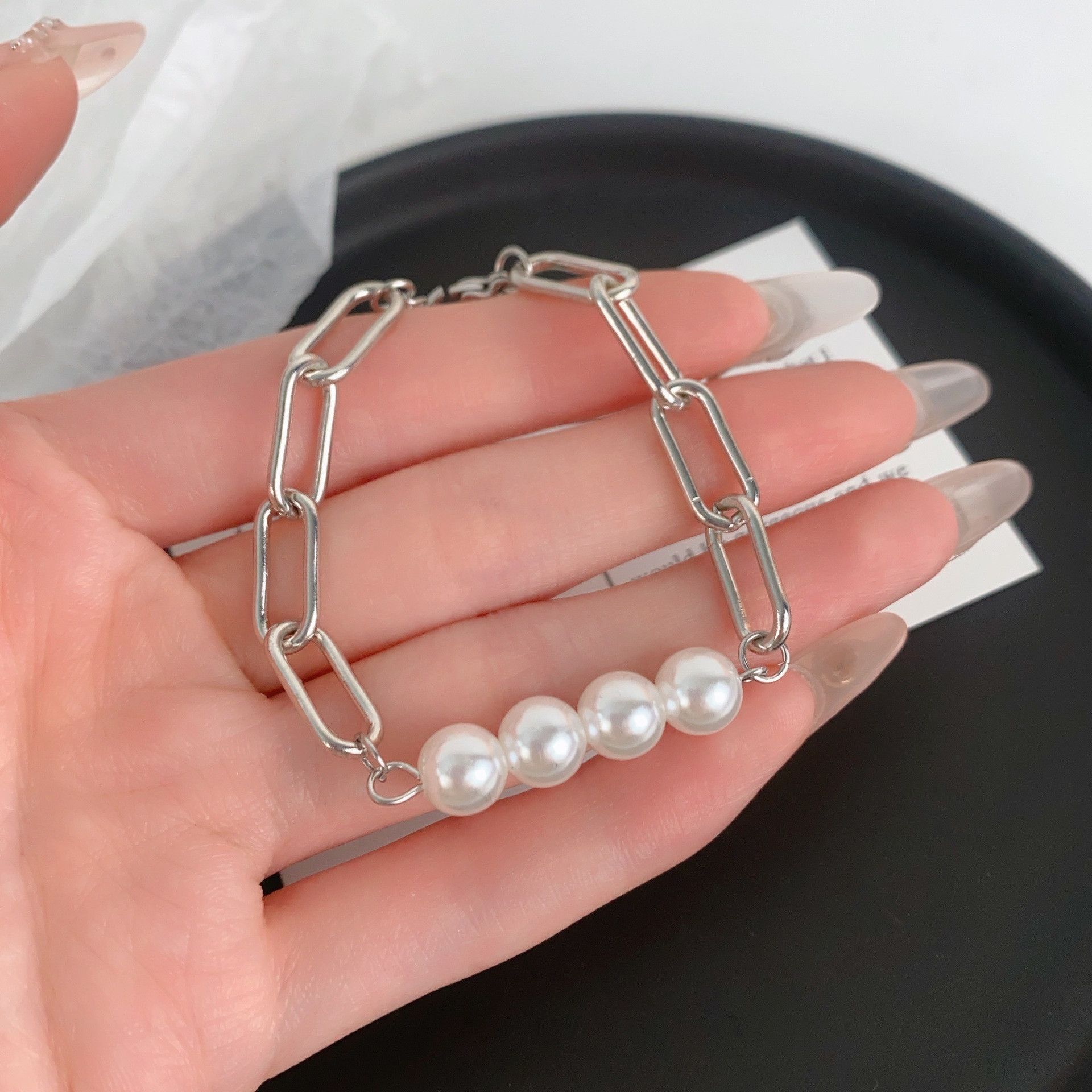Jewelry Pearl Future Bracelet Y2K Punk Chain Gotch Bracelets Chains Size ONE SIZE - 3 Thumbnail
