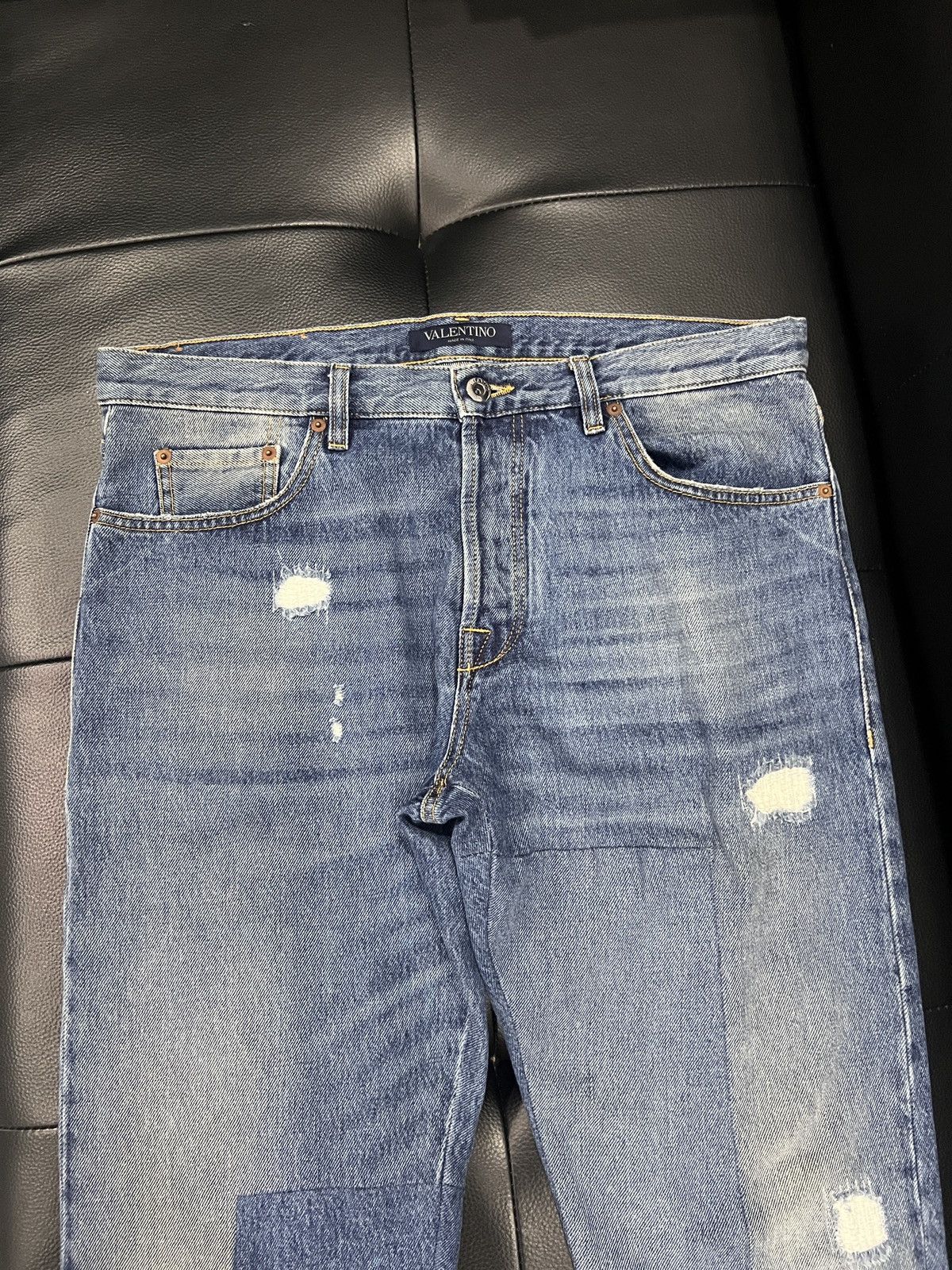 Valentino Valentino Patchwork Distressed Denim Jeans Size US 32 / EU 48 - 3 Thumbnail