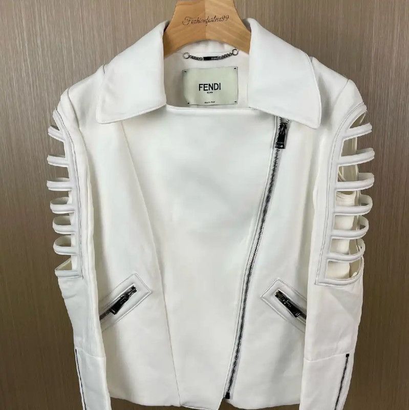 Fendi Fendi White Cotton Women's Cardigan M Size 0089 Size M / US 6-8 / IT 42-44 - 1 Thumbnail