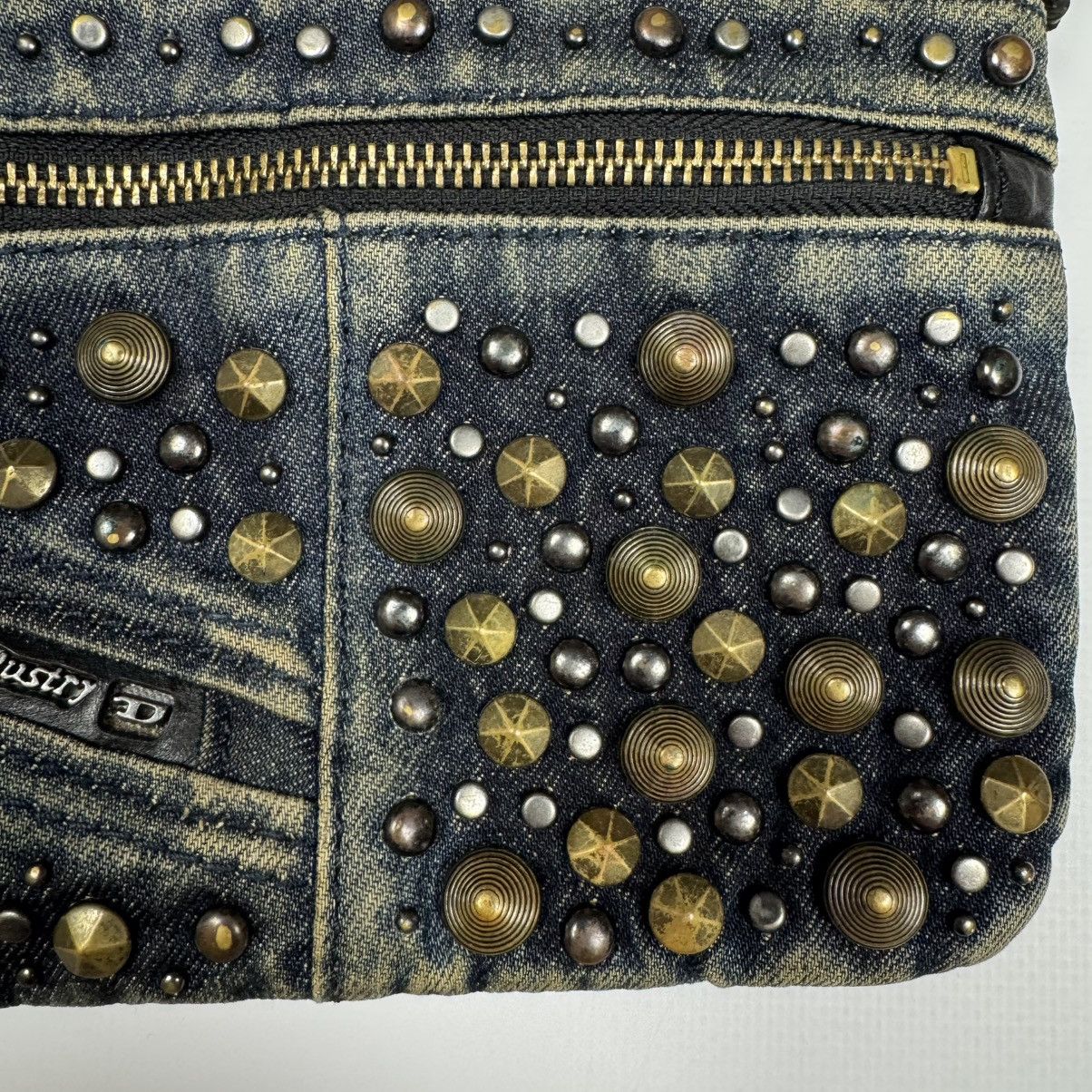 Diesel Vintage Y2K Diesel Metal Rhinestones Denim Small Bag Rare Size ONE SIZE - 7 Thumbnail