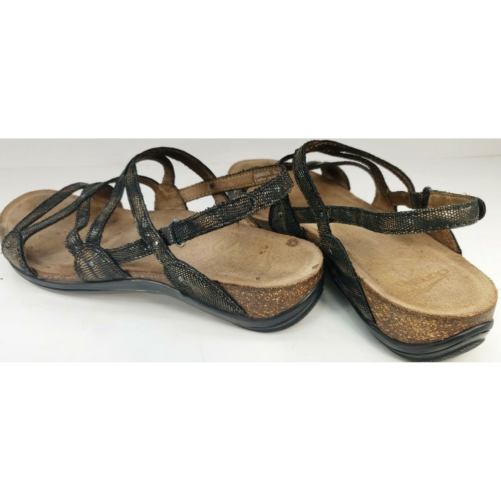 Dansko Dansko Jovie Slingback Flats Sandals Black Leather Strappy Hook & Loop Casual Womens 1500450200 40/US9 Size US 9 / IT 39 - 7 Thumbnail