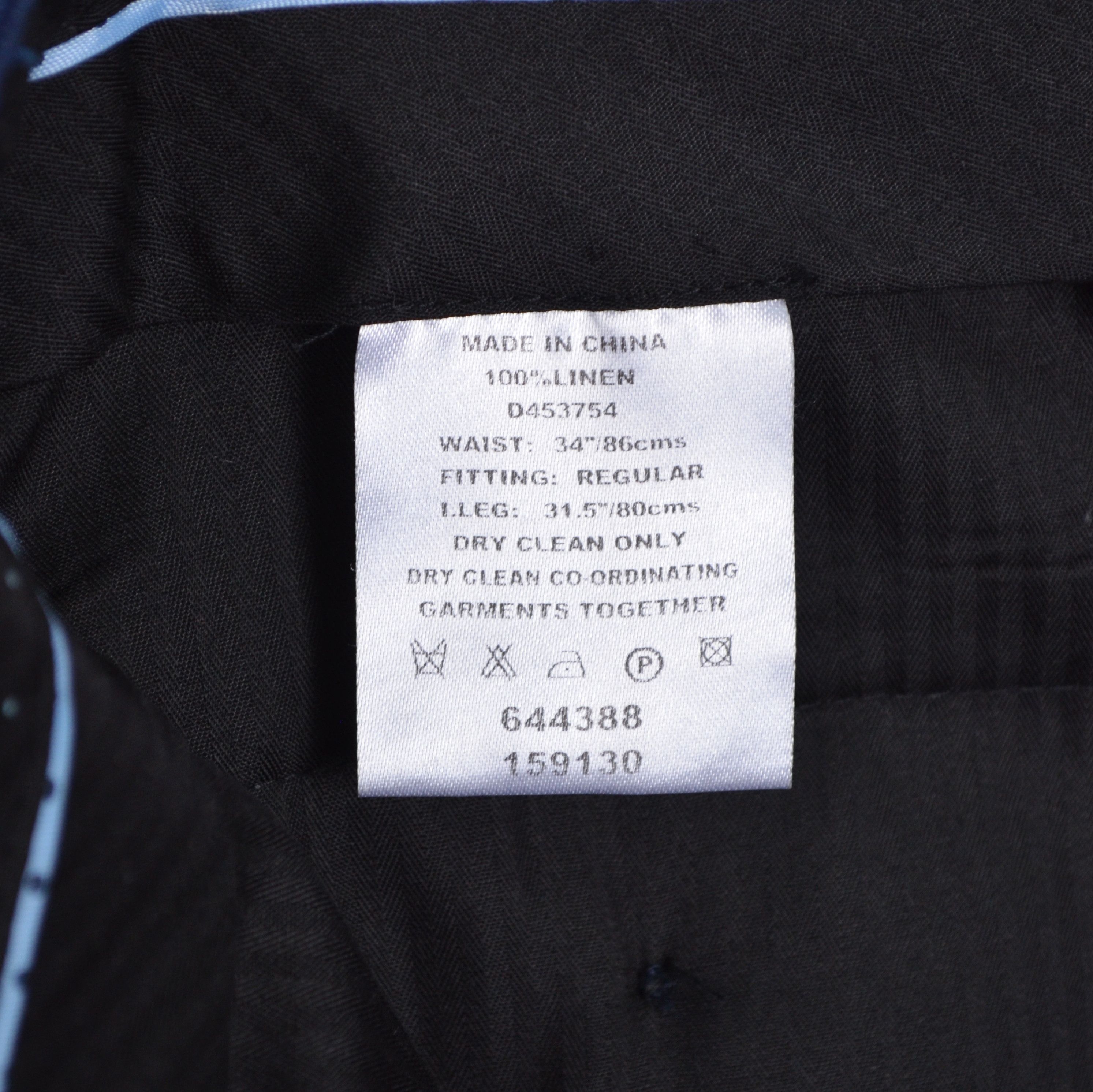 Designer × New & Lingwood New & Lingwood Navy Pleated Linen Pants Trousers W34 L32 Size US 34 / EU 50 - 7 Thumbnail