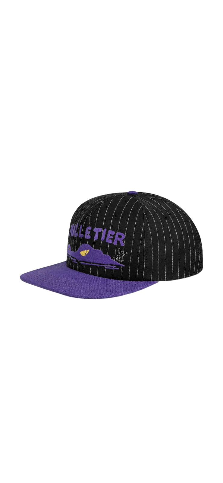 image of Louis Vuitton Croco Malletier Mesh Cap in Black, Men's