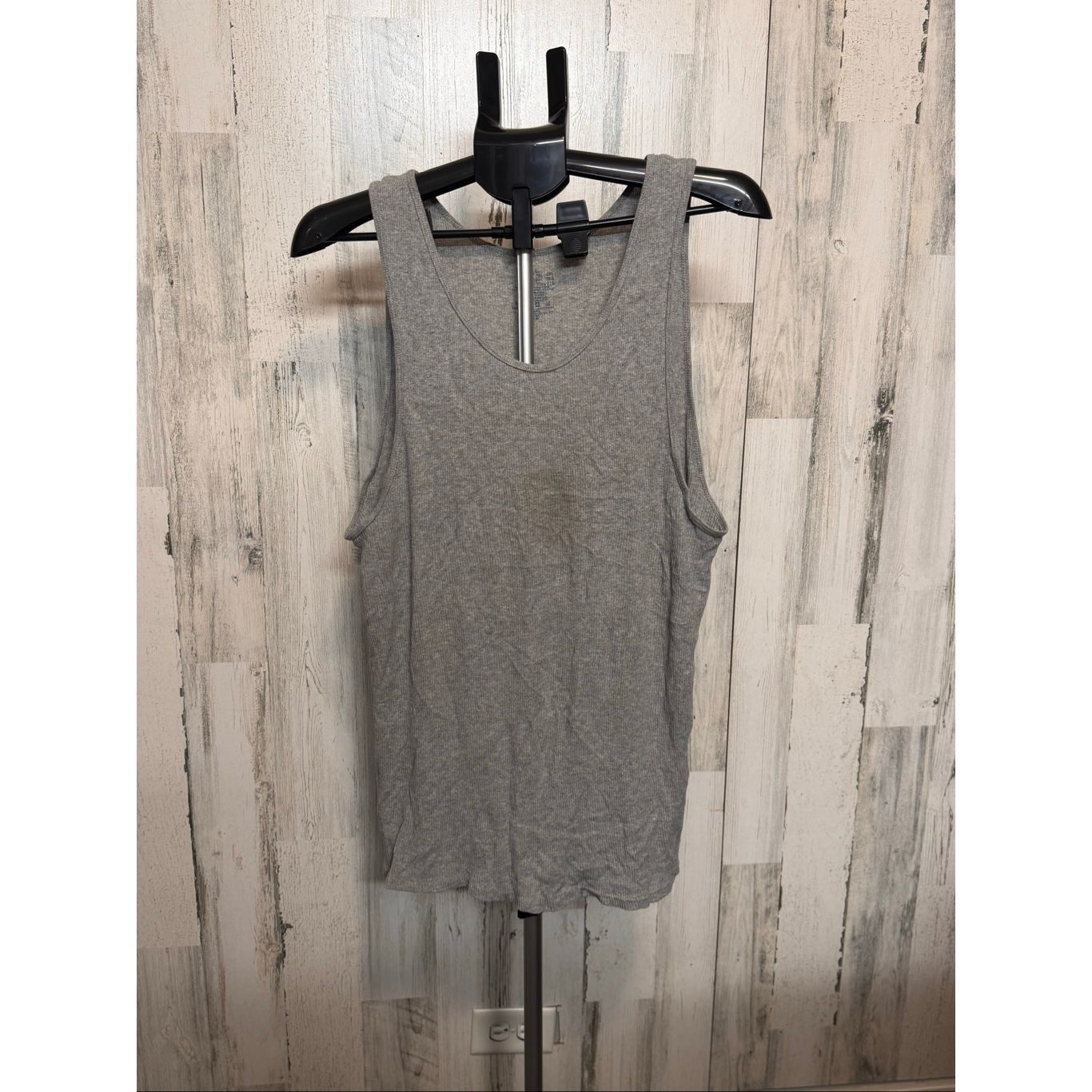 Fruit Of The Loom Fruit of the Loom Gray Ribbed Tank Top 2XL Basic Sleeveless Size US XXL / EU 58 / 5 - 1 Thumbnail