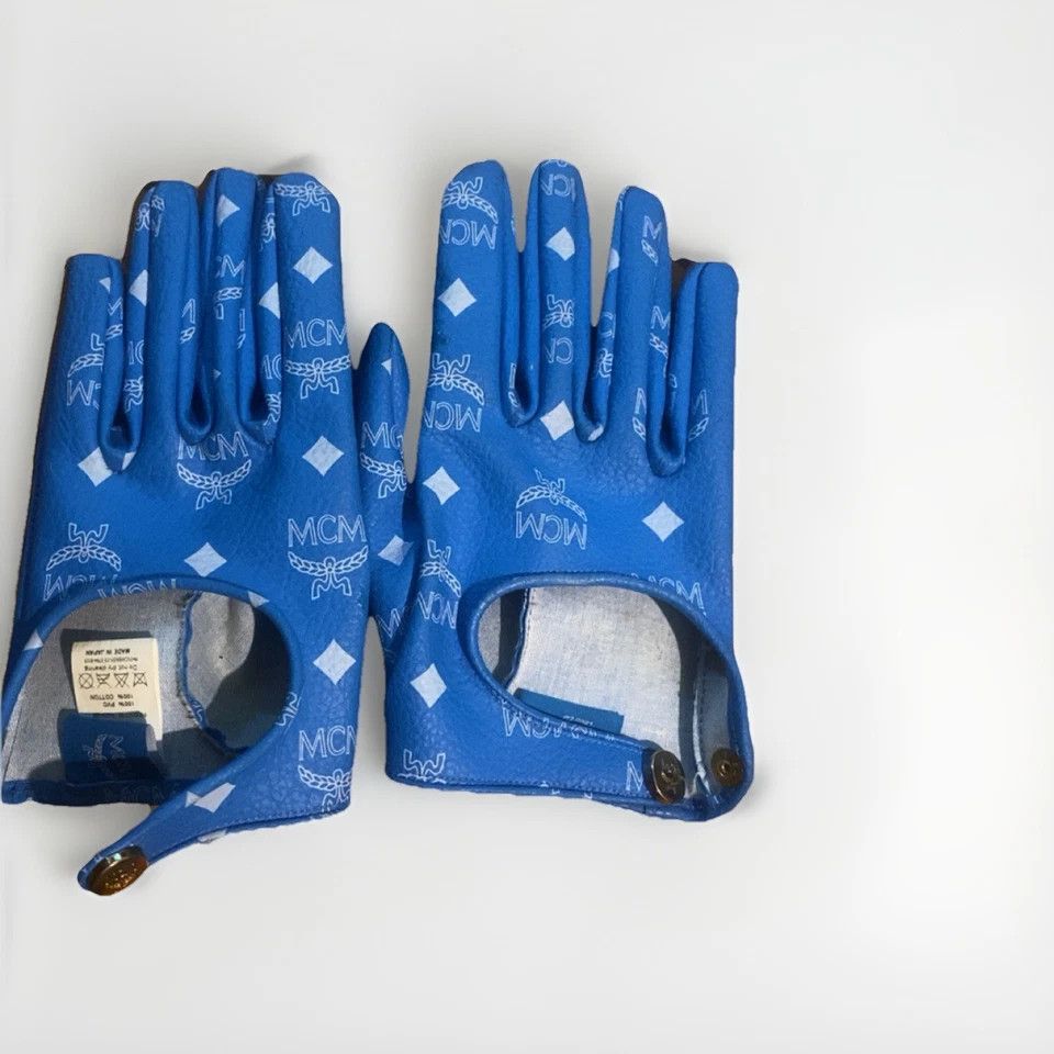 MCM × TISA Ultra Rare Blue Monogram Gloves Size ONE SIZE - 2 Thumbnail