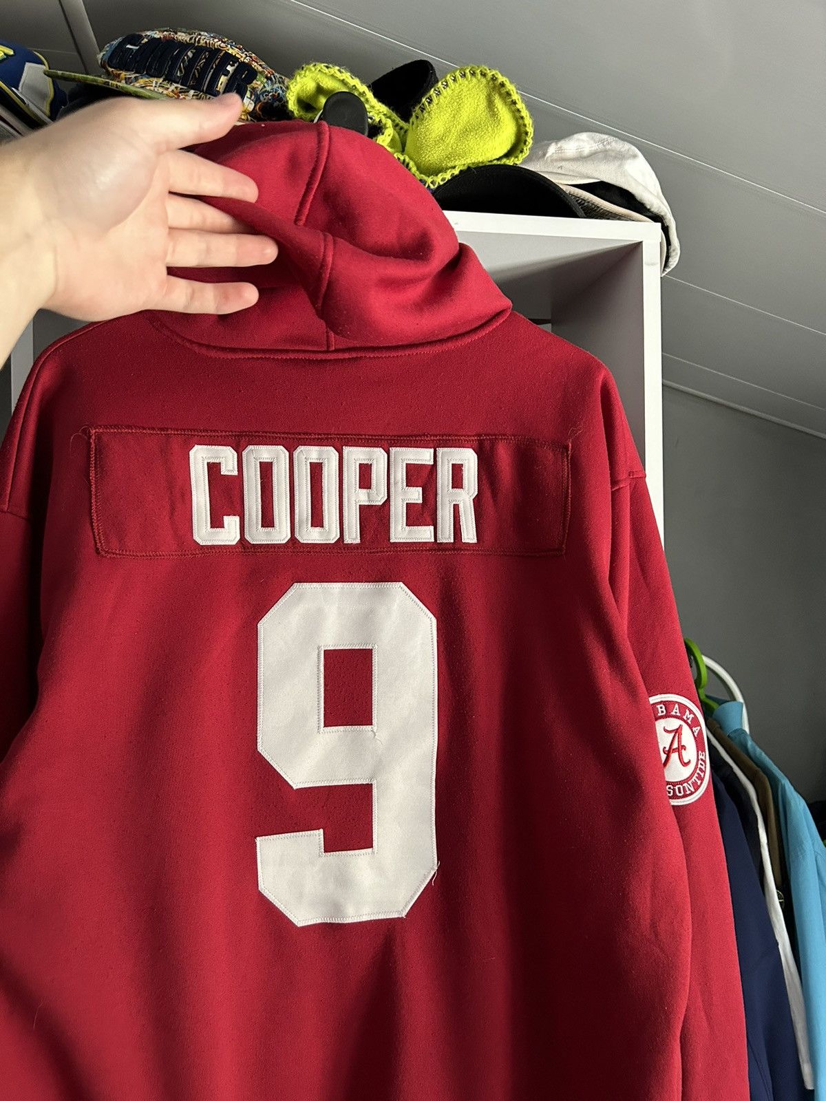 Nike × Vintage Vintage Alabama Crimson Tide Cooper #9 Hoodie Nike NCAA Size US XXL / EU 58 / 5 - 9 Thumbnail