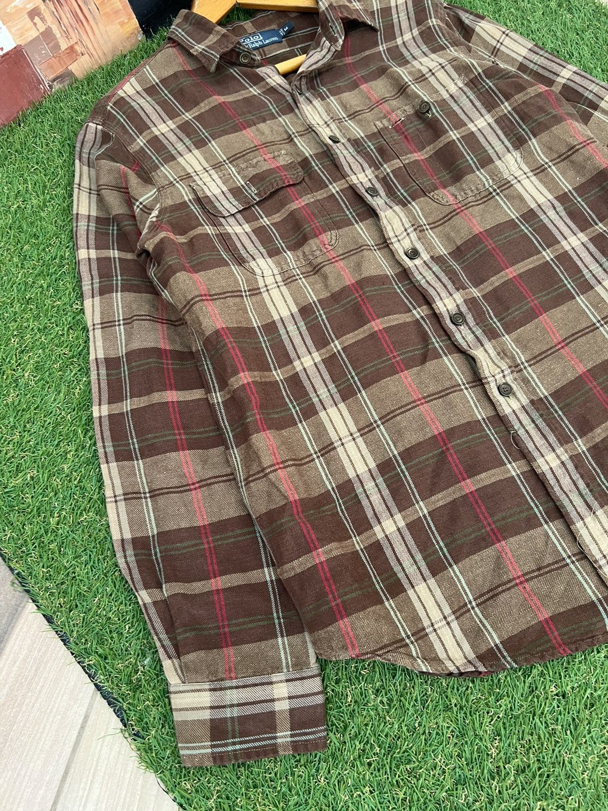 Vintage Polo Ralph Lauren American Plaid Checkered Button Up Shirt Size US M / EU 48-50 / 2 - 6 Thumbnail