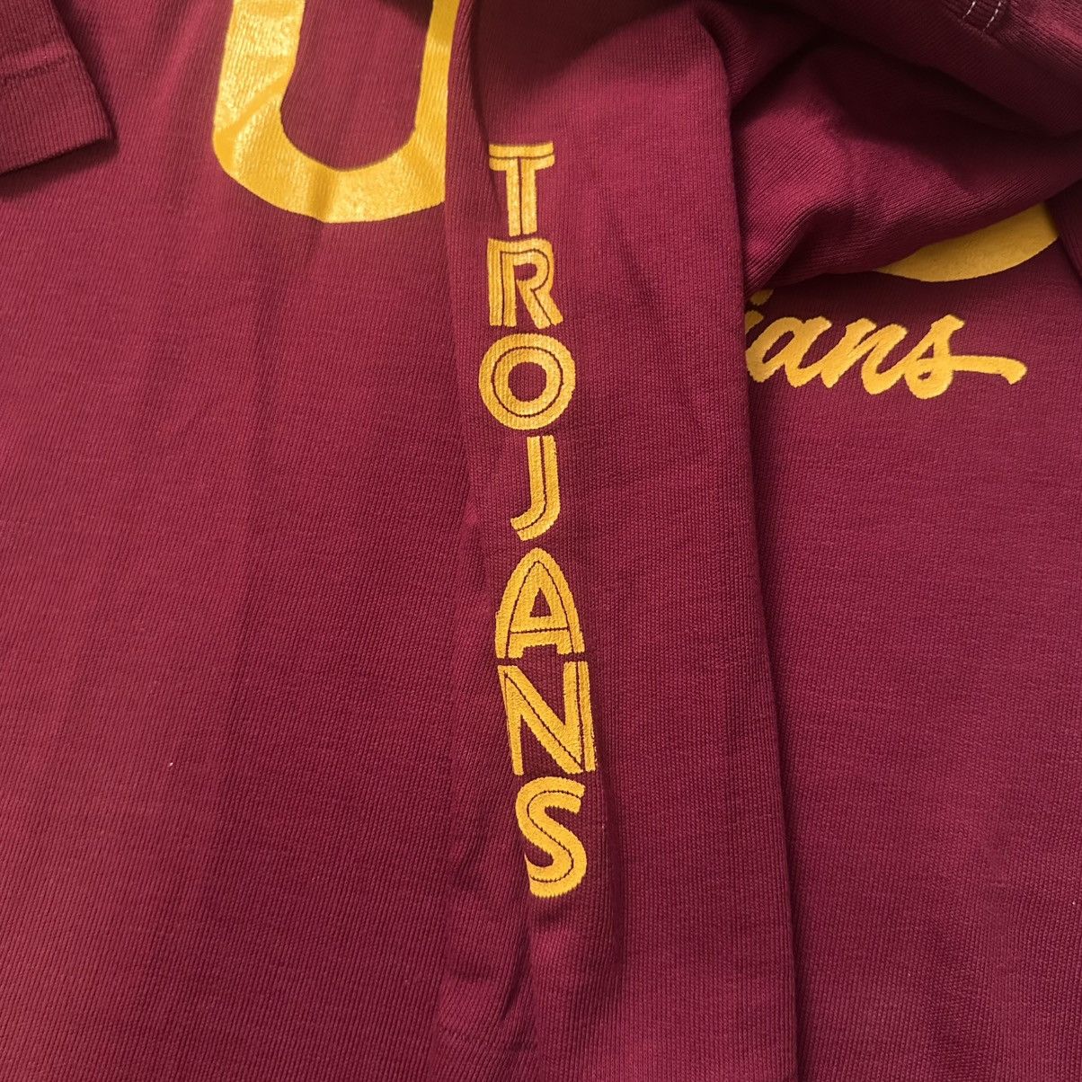 NCAA × Vintage Vintage 80s USC Trojans T Shirt Quarter Sleeves Size US M / EU 48-50 / 2 - 8 Thumbnail