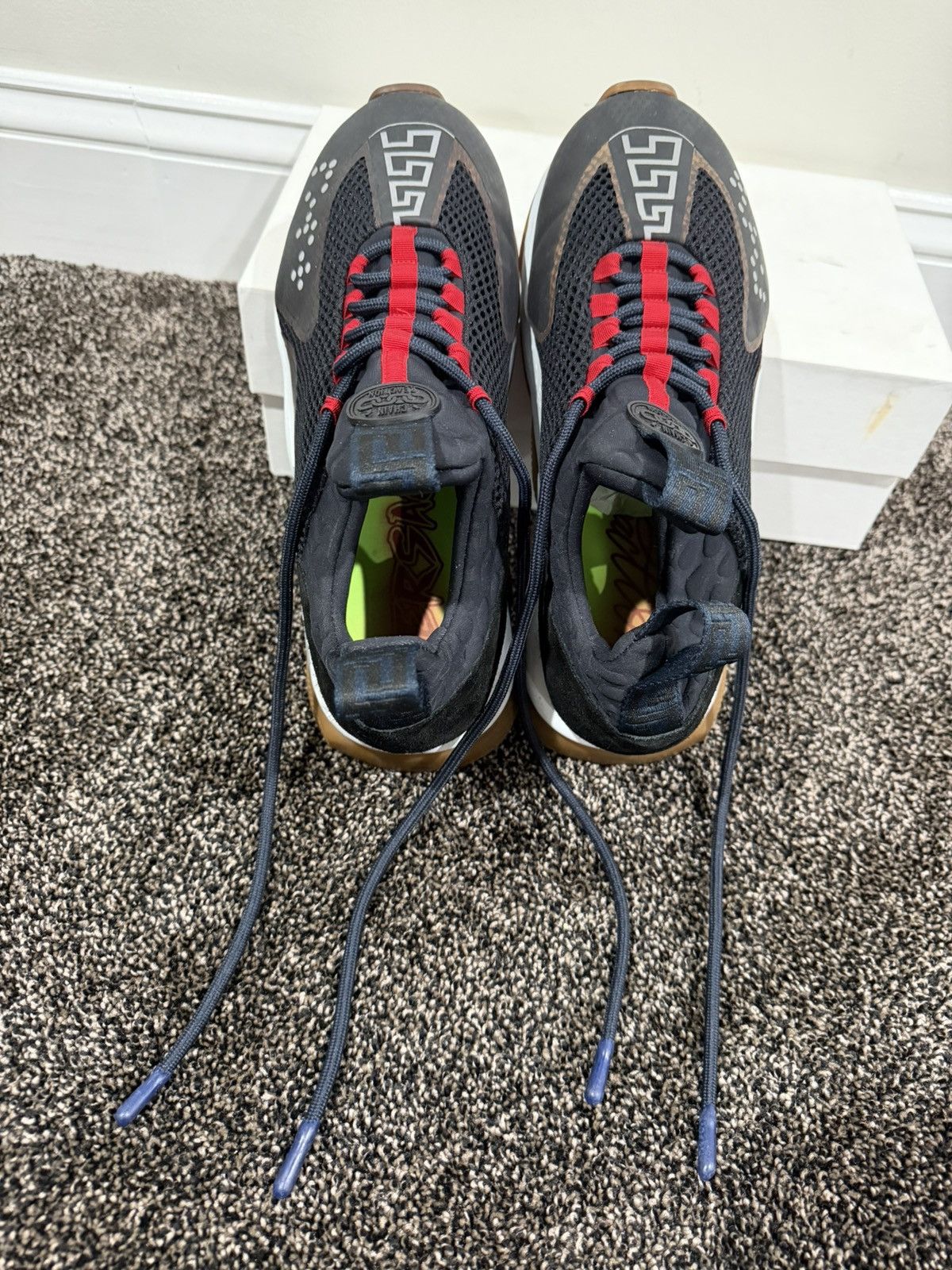 Versace Versace Chain Reaction Black / Red Sneakers Shoes Size US 11 / EU 44 - 7 Thumbnail