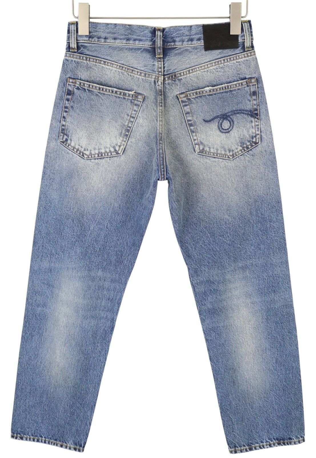 R13 BOYFRIEND 23 Jasper Whiskers Faded Zip Blue PF25 86670 Size 23" - 2 Thumbnail