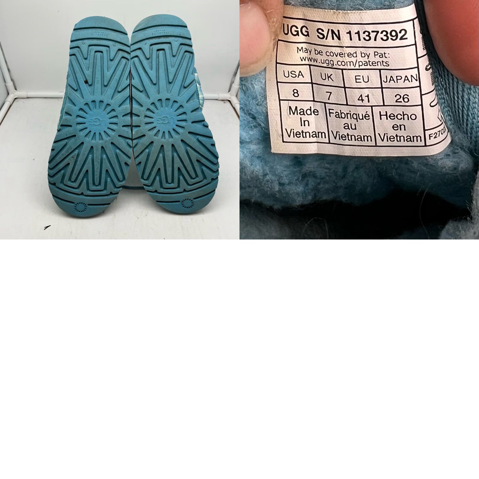Ugg VINTAGE UGG Chukka Boots Mens 8 Blue Shearling Neumel LTA Winter Wavelength 1137392 Size US 8 / EU 41 - 8 Thumbnail