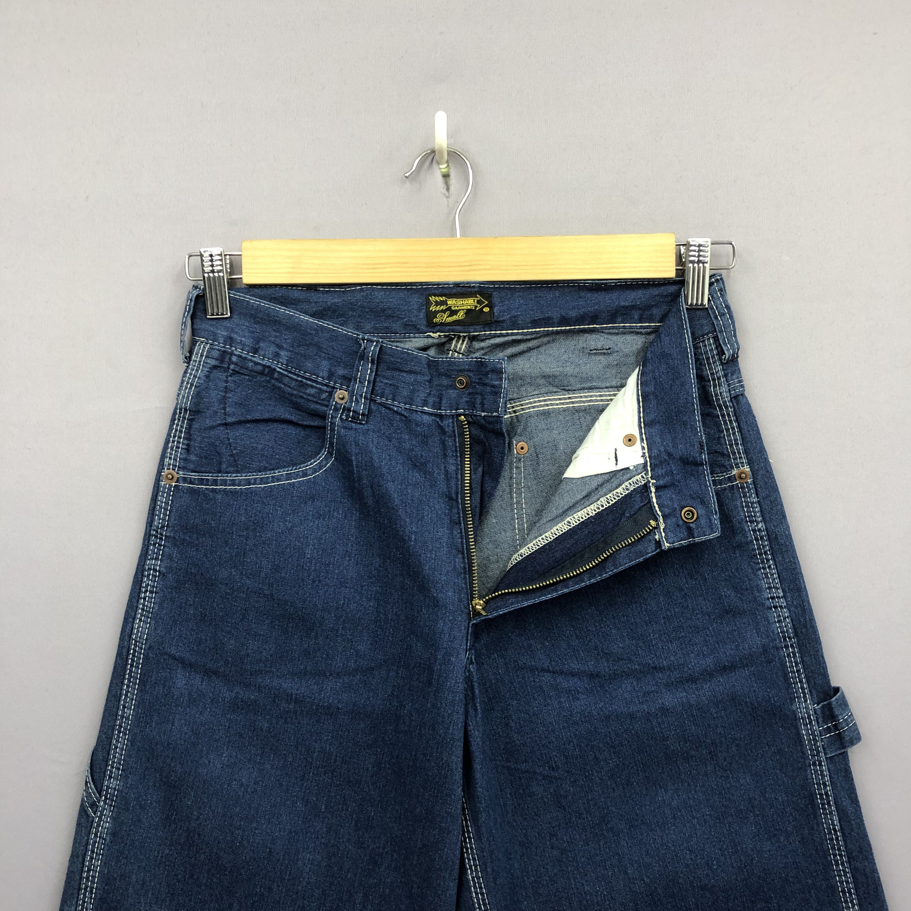 HyperDenim 90s Japanese Carpenter Baggy Jeans Skater Multipocket Denim Size US 30 / EU 46 - 7 Thumbnail